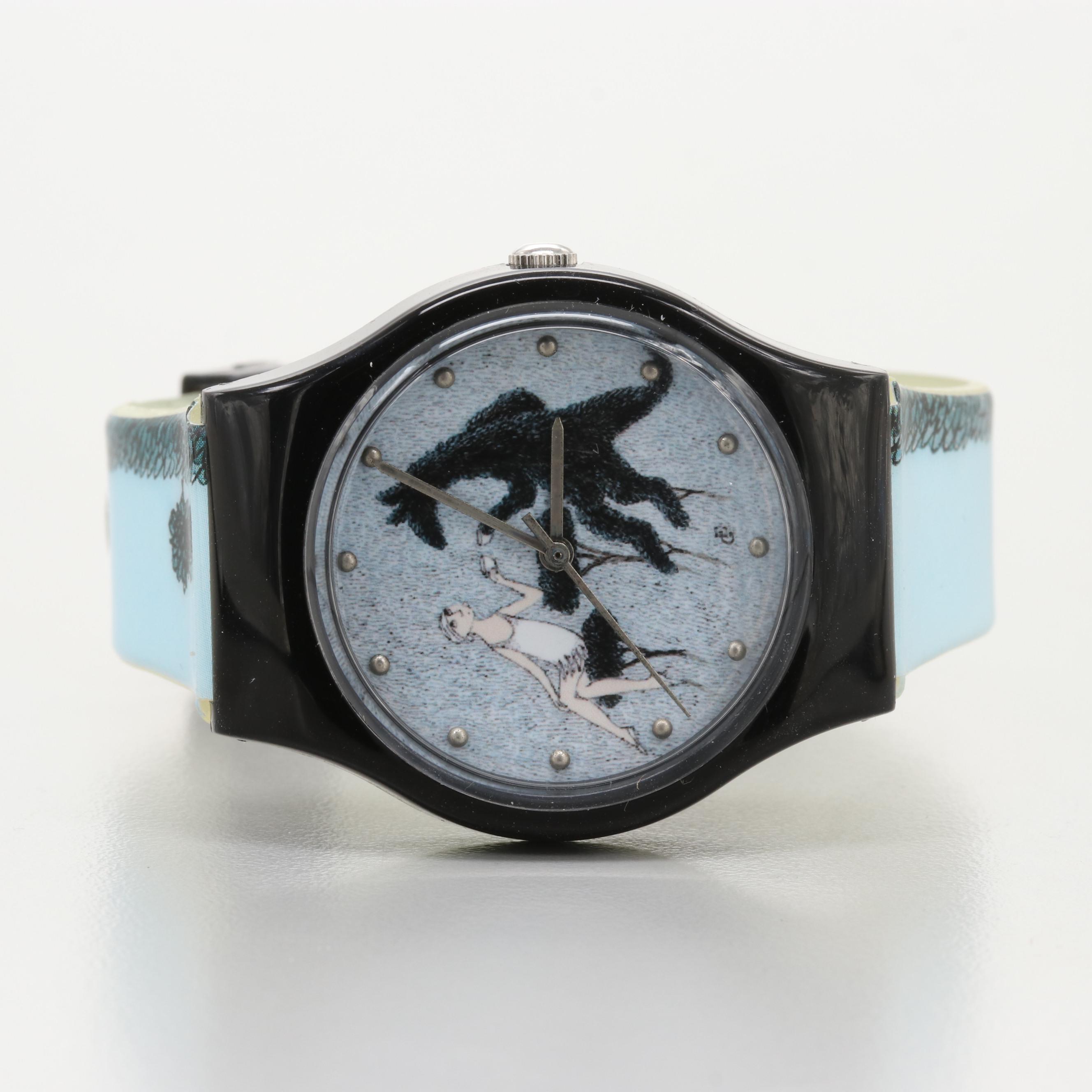 The New Yorker Edward Gorey 1925-2000 "Flapper Girl and Wolf" Tribute Watch