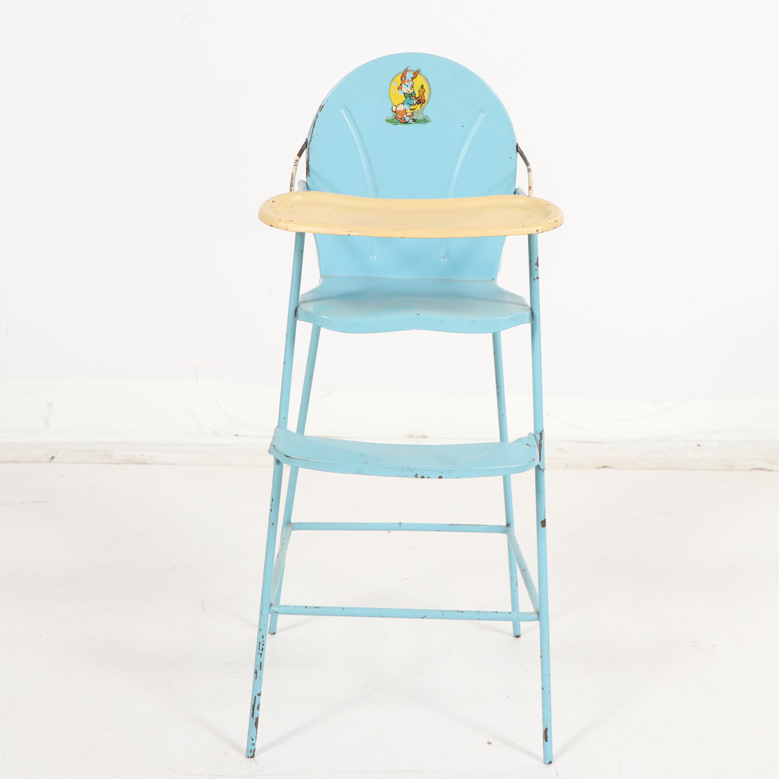 Metal Pretend Play Toys Including High Chair, Stroller, and More