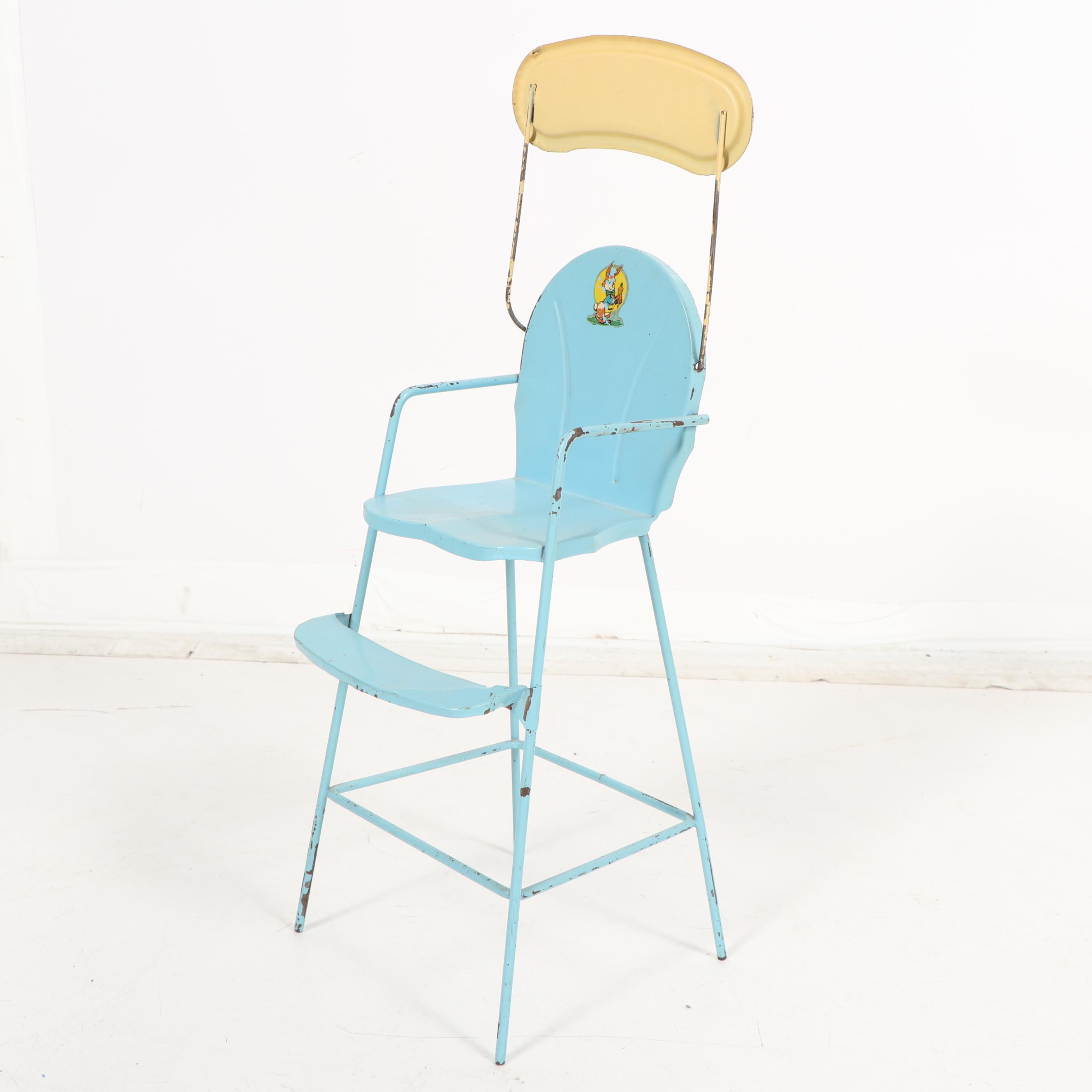 Metal Pretend Play Toys Including High Chair, Stroller, and More