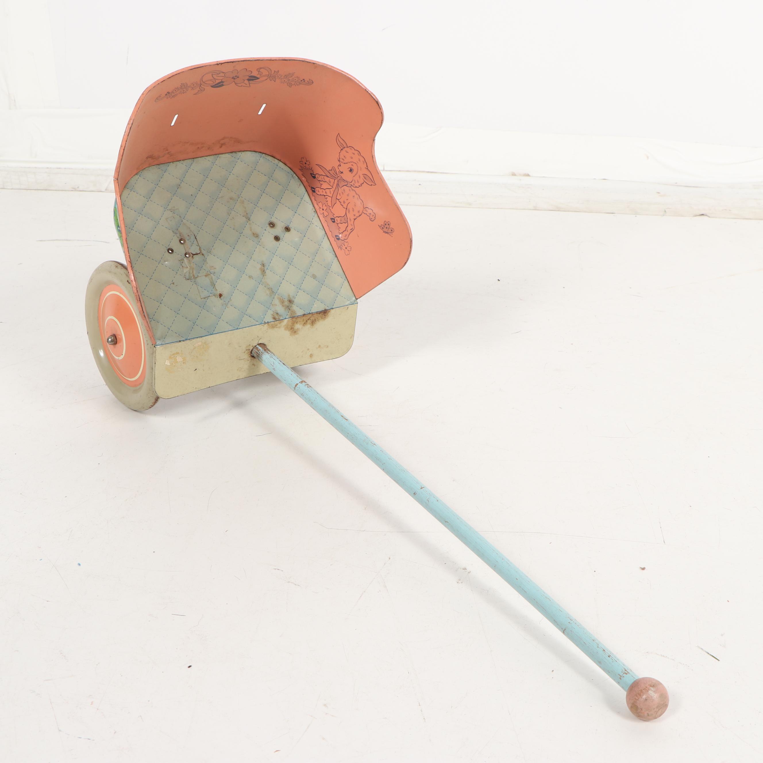 Metal Pretend Play Toys Including High Chair, Stroller, and More