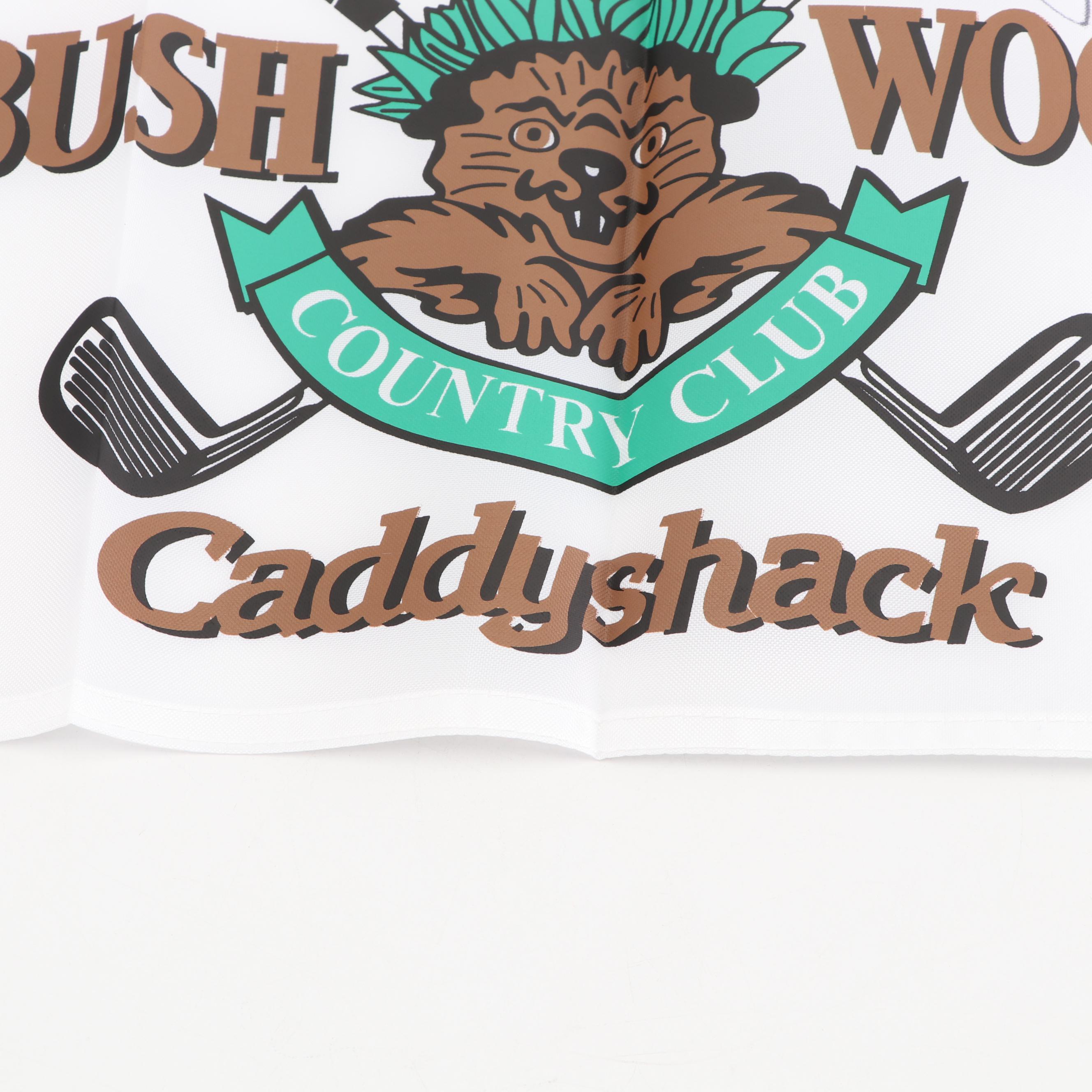 Michael O'Keefe and Cindy Morgan Autographed "Caddyshack" Flag - PSA/DNA COA