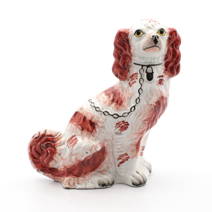 Staffordshire Style Ceramic Spaniel Figurine