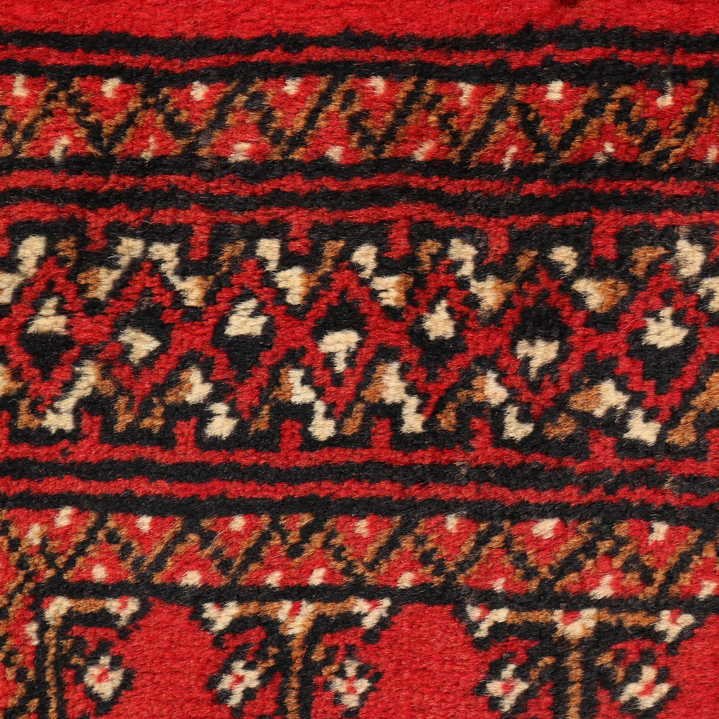 Hand-Knotted Persian Bokhara Wool Rug