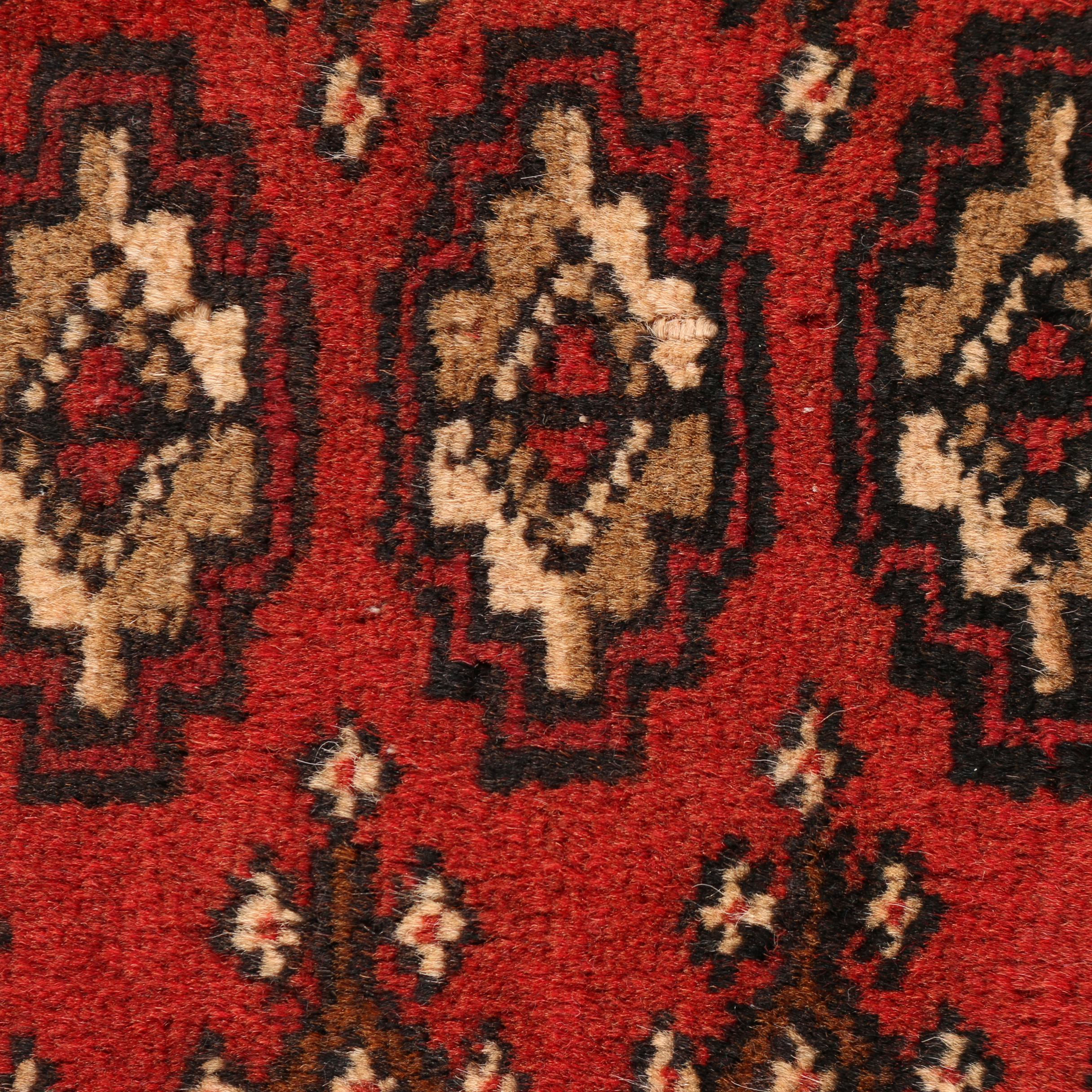 Hand-Knotted Persian Bokhara Wool Rug