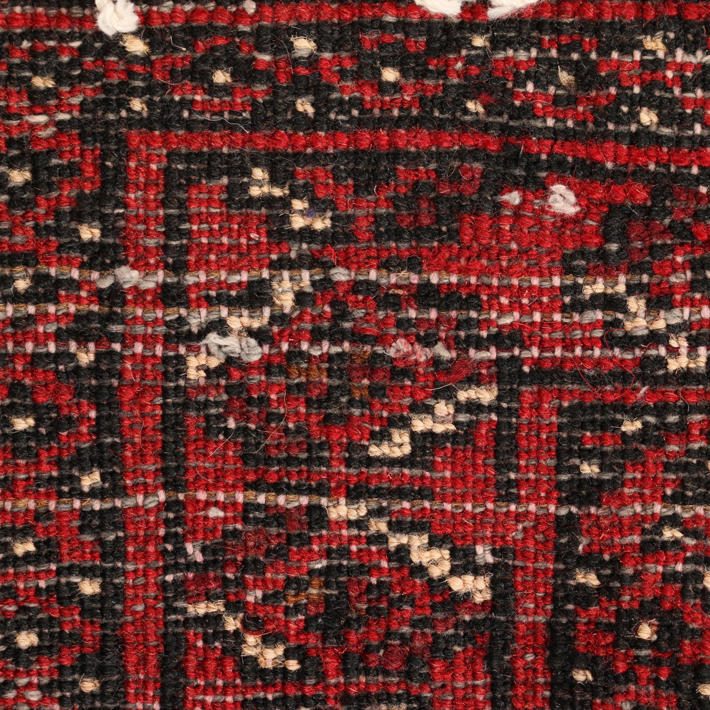 Hand-Knotted Persian Bokhara Wool Rug