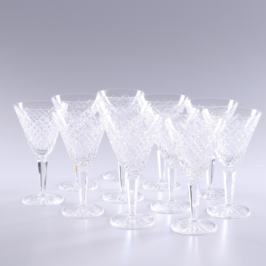 Waterford Crystal "Templemore" Water Goblets, Late 20th Century