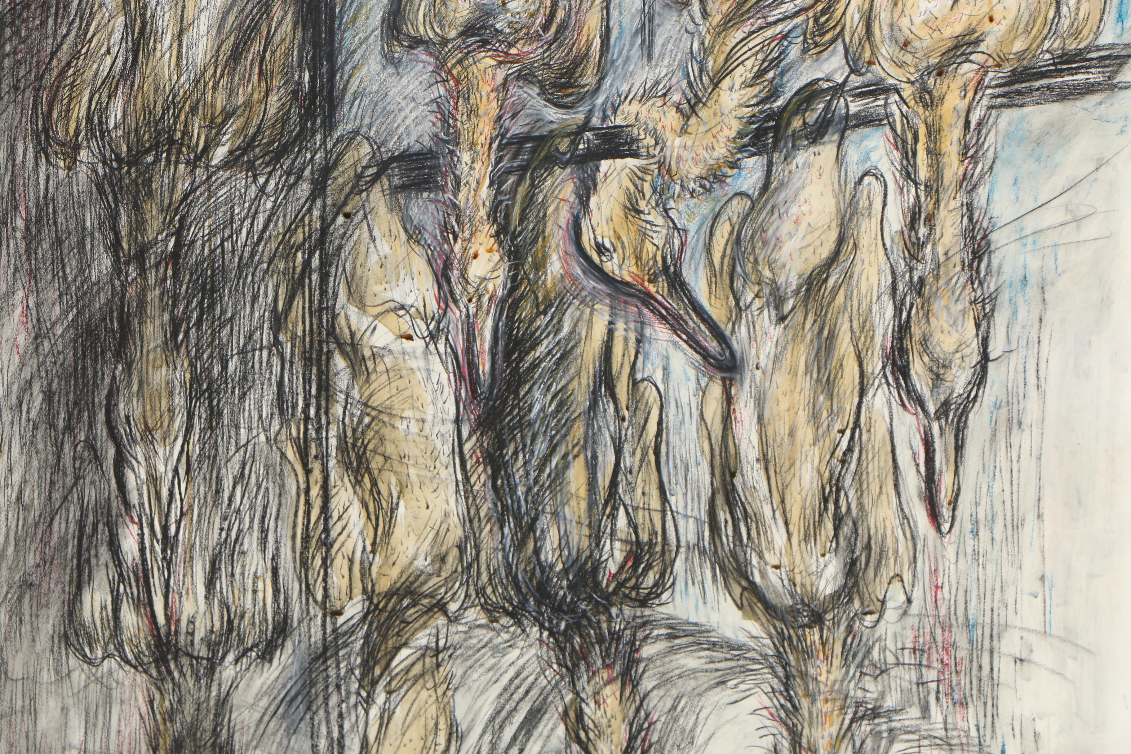 Esther Liu 1980 Pastel Drawing