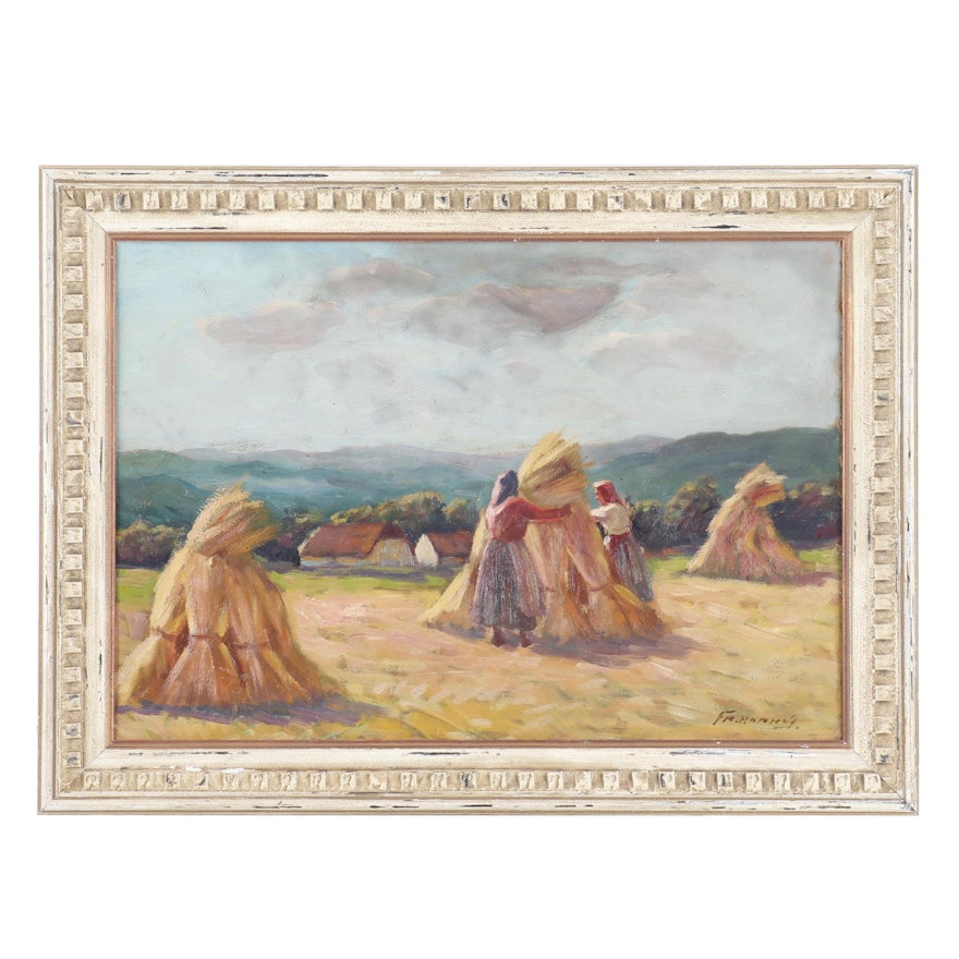 20th Century Pastoral Scene Oil Painting