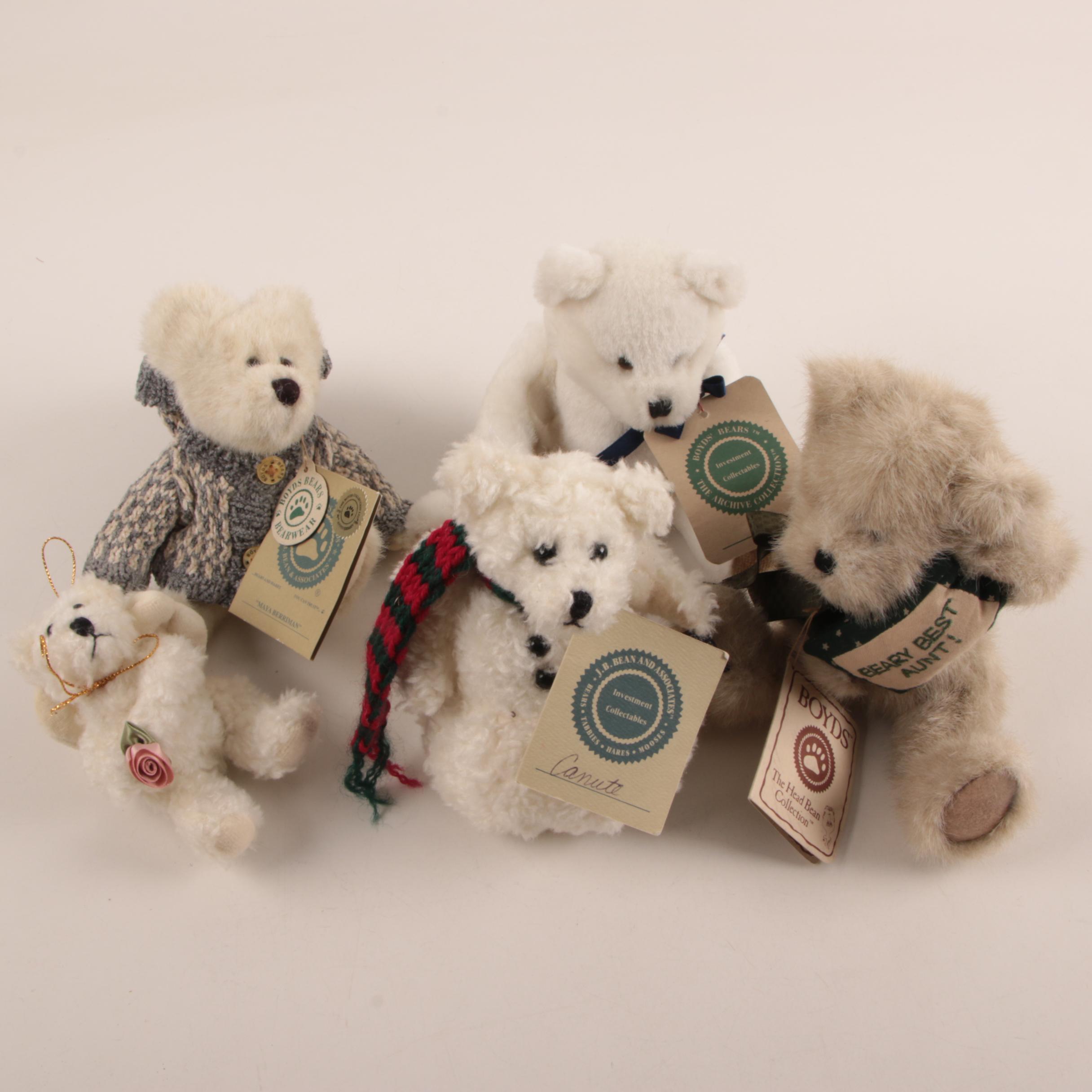 Boyd's Bears Stuffed Animals including "Tad Northpole" and "Camilla"