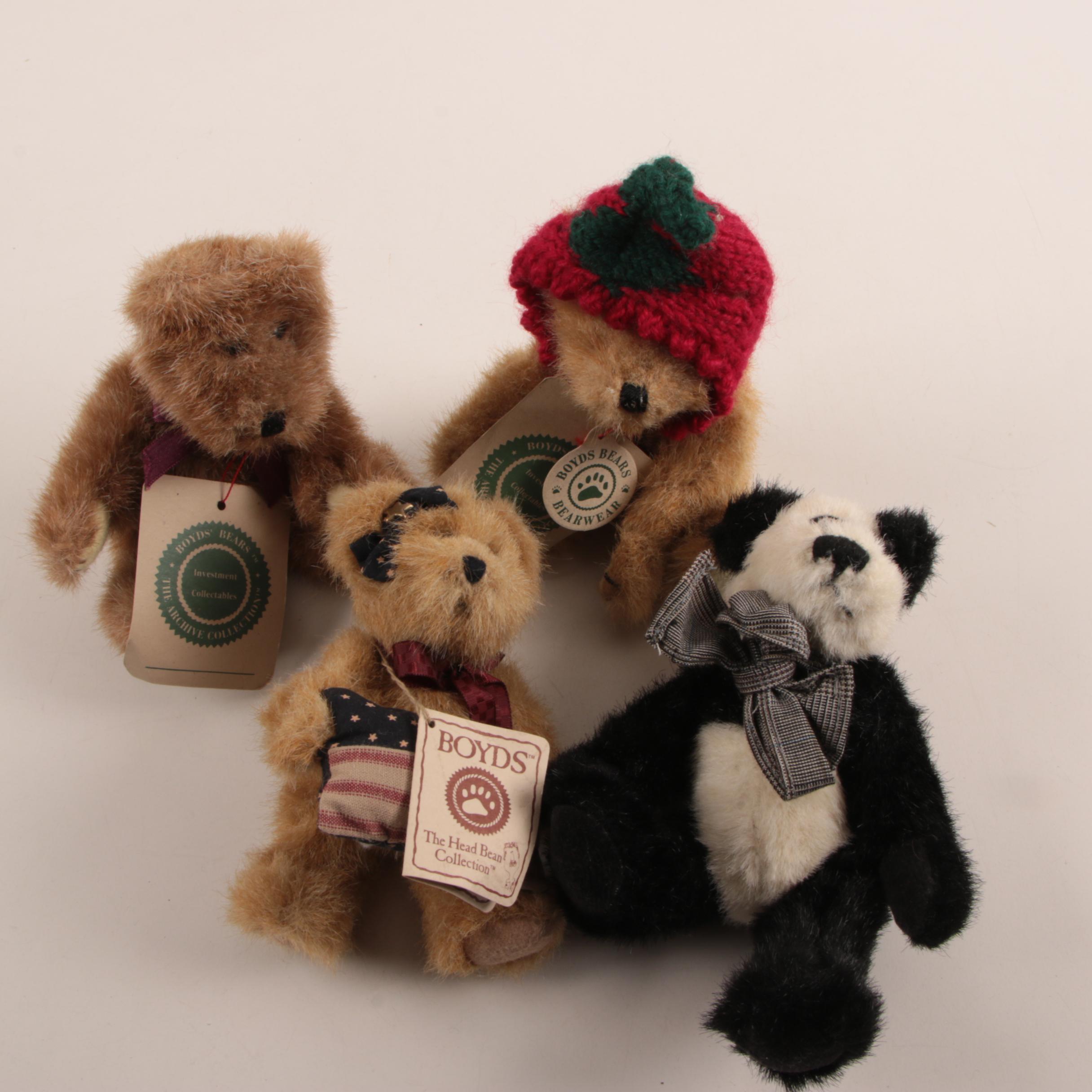 Boyd's Bears Stuffed Animals including "Tad Northpole" and "Camilla"