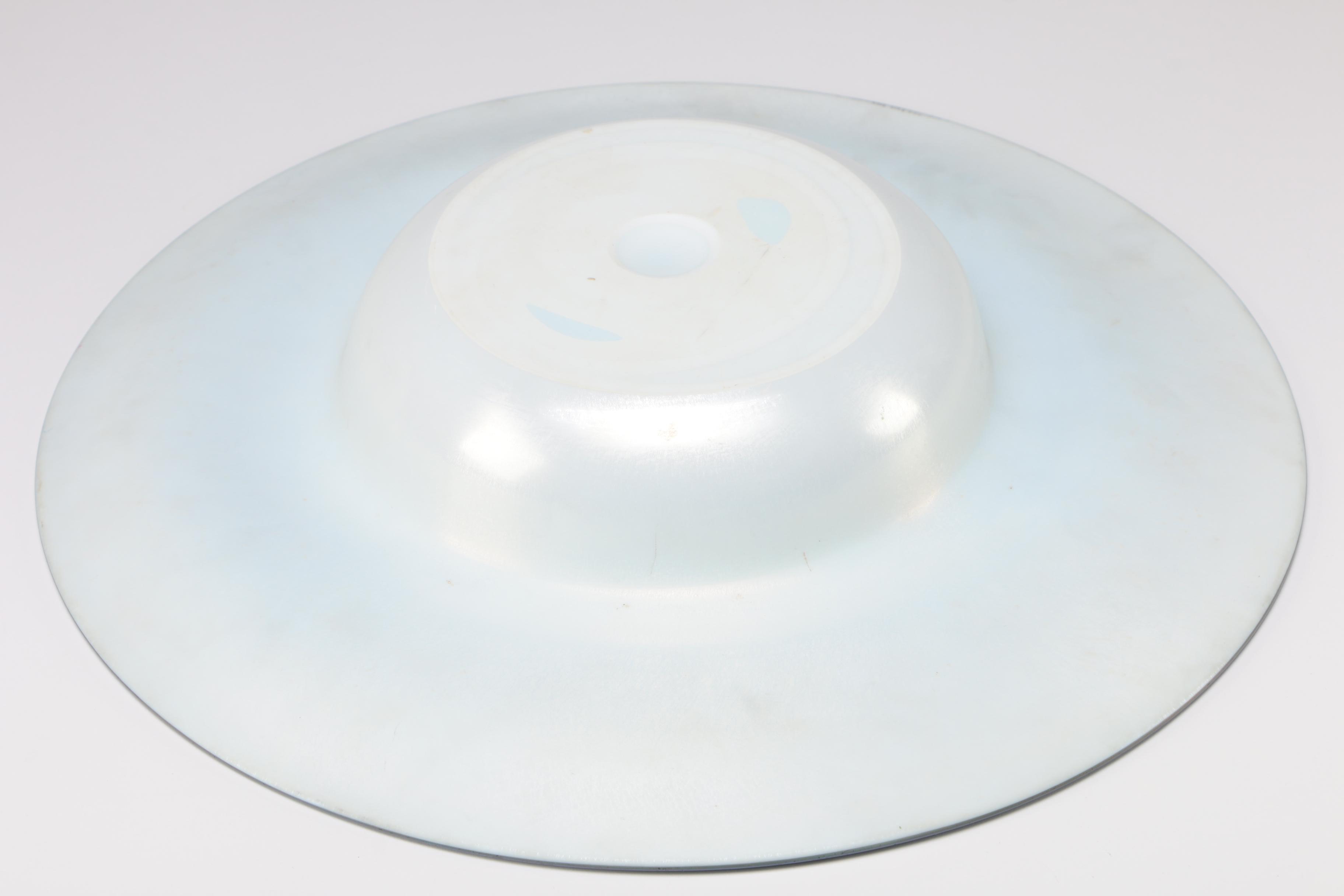 Steuben Blue Aurene Art Glass Compote, Pan and Vase, Early 20th Century