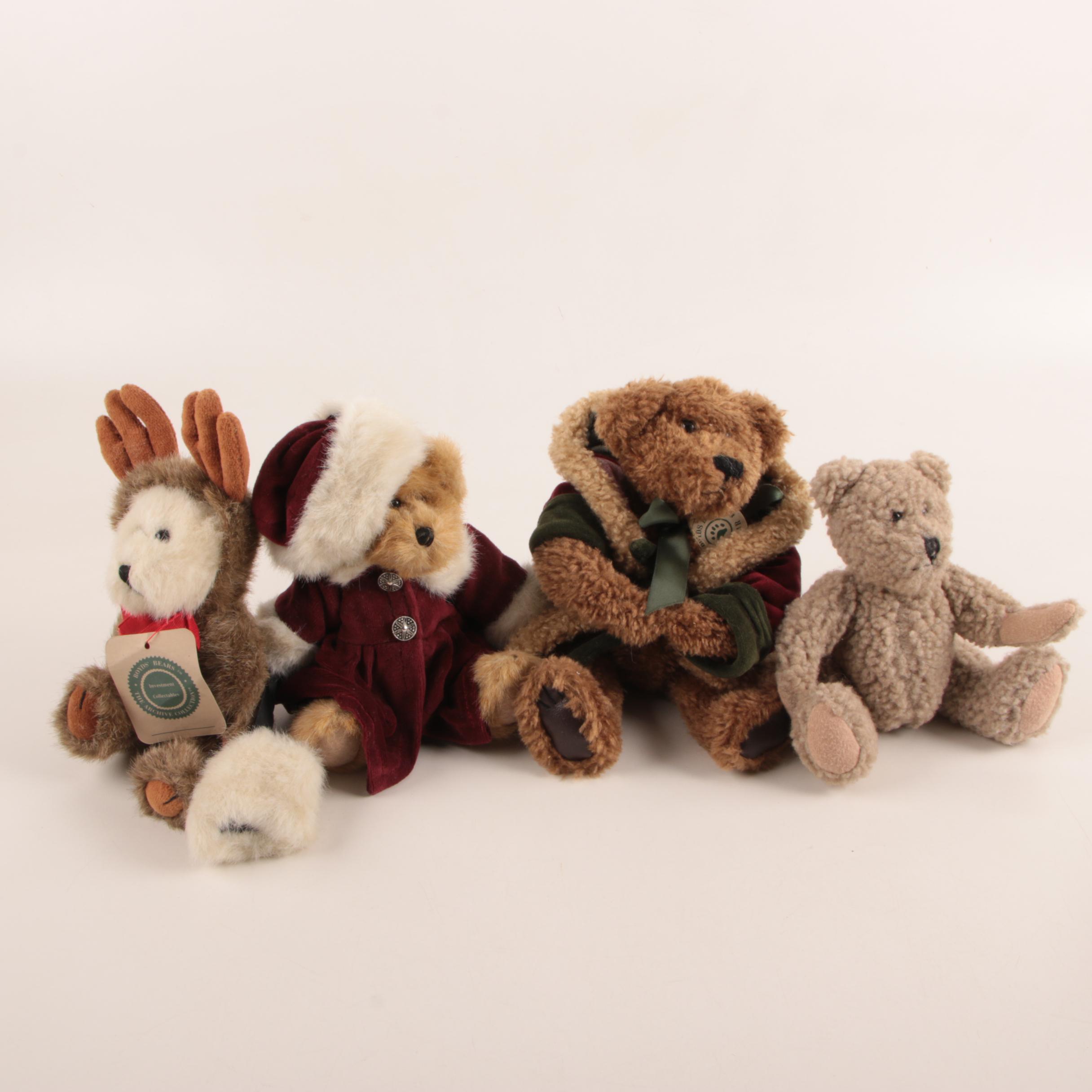 Boyd's Bears Stuffed Animals including "Lilith Angel Ewe" and Wooden Crates