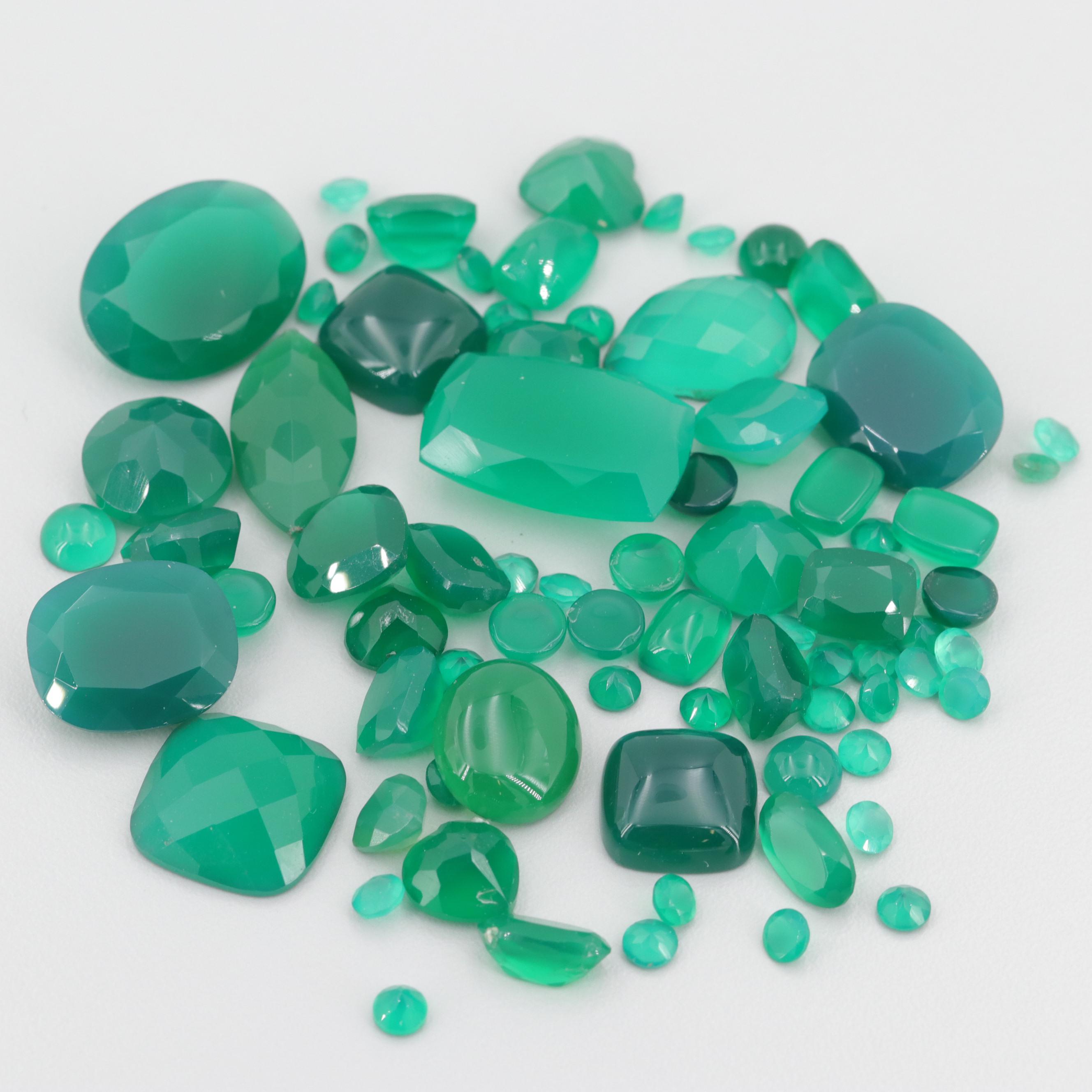 Loose 158.41 CTW Green Chalcedony