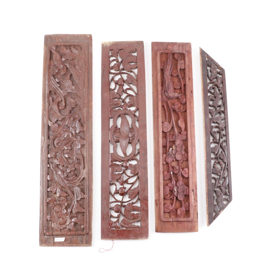 Chinese Carved Wood Panels
