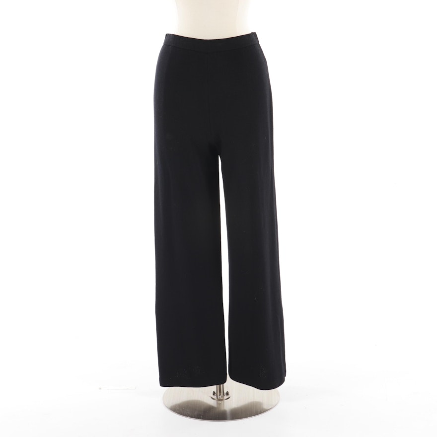 Women's St. John Evening Black Knit Pants