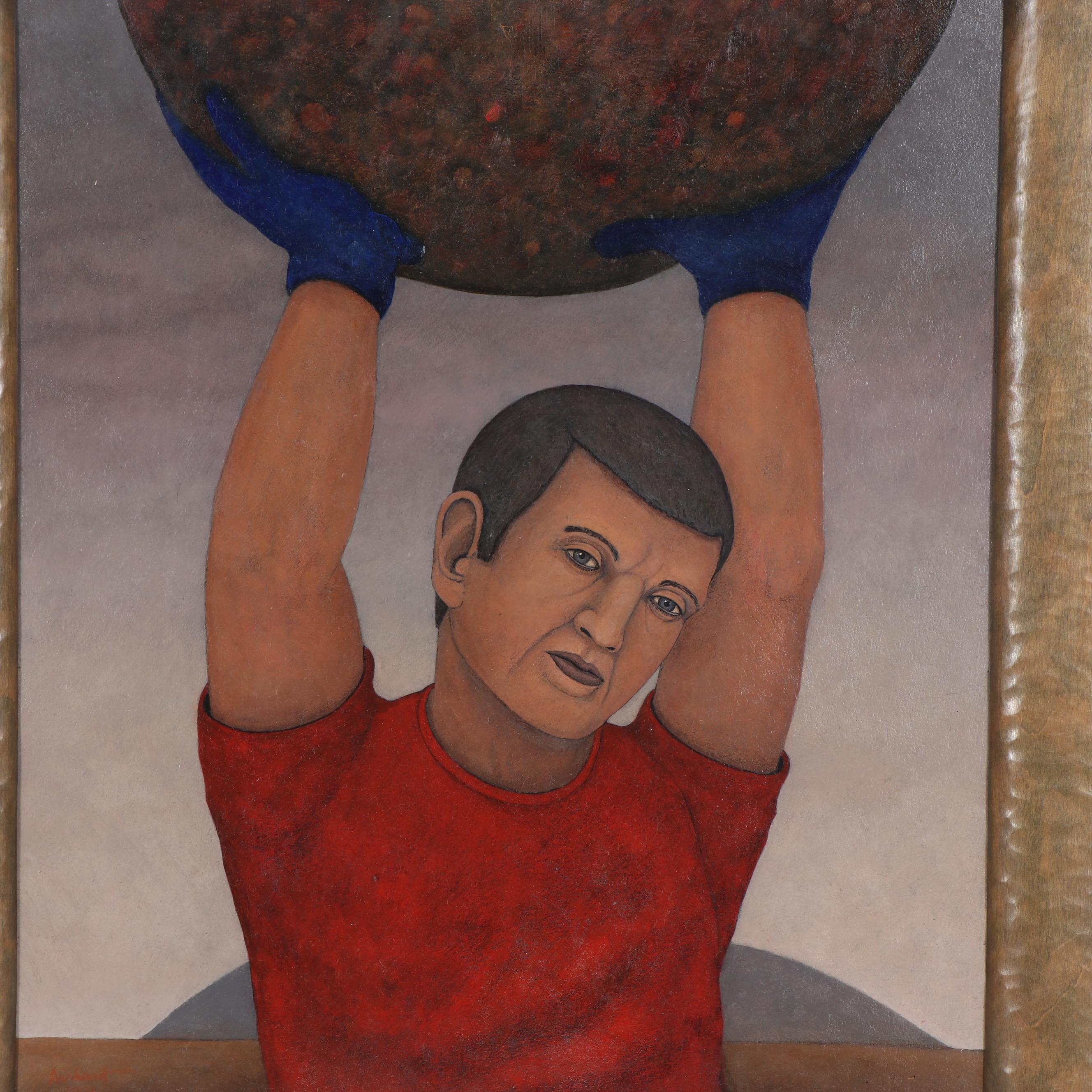 David Airhart Acrylic Painting "Blue Gloves #4"