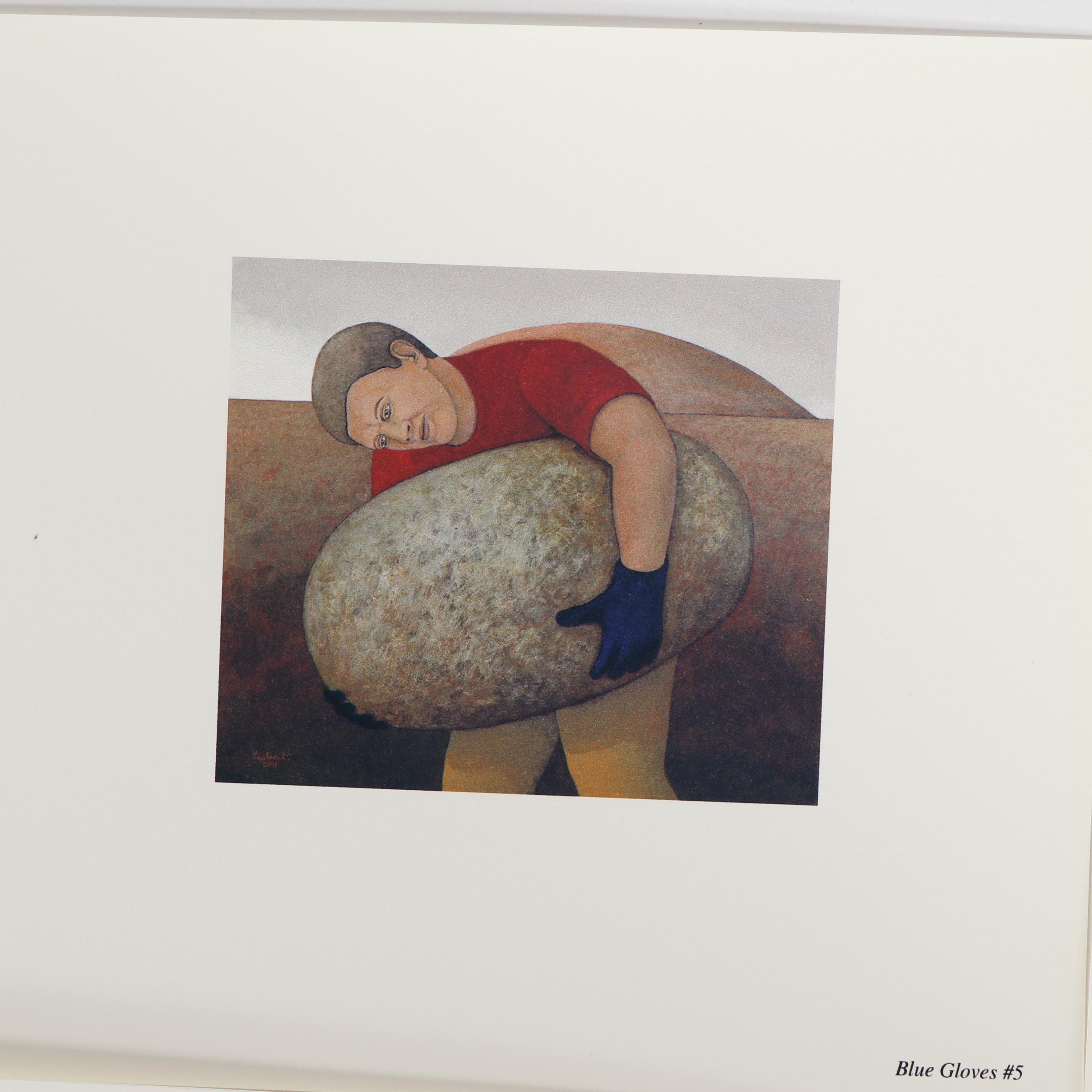 David Airhart Acrylic Painting "Blue Gloves #4"