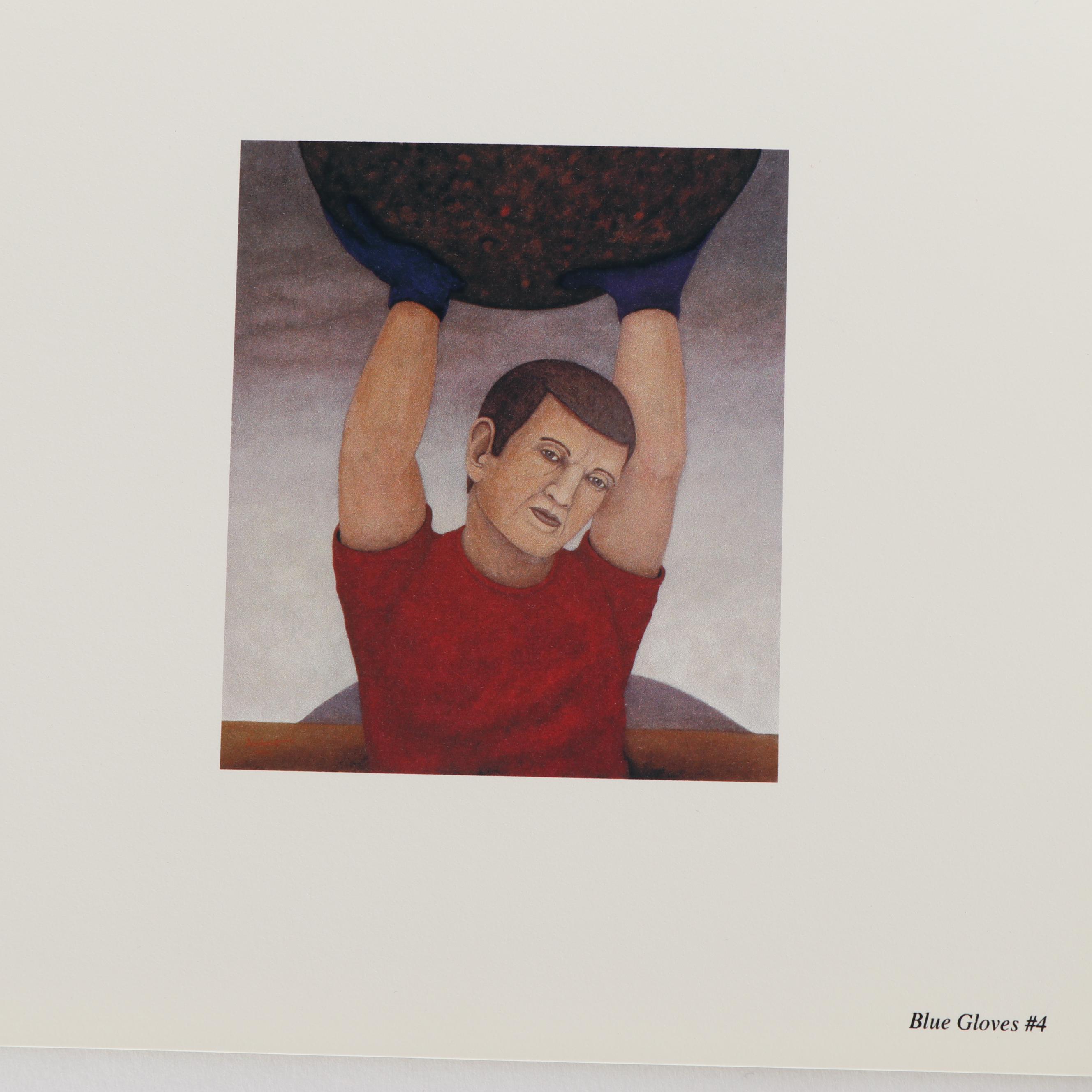 David Airhart Acrylic Painting "Blue Gloves #4"