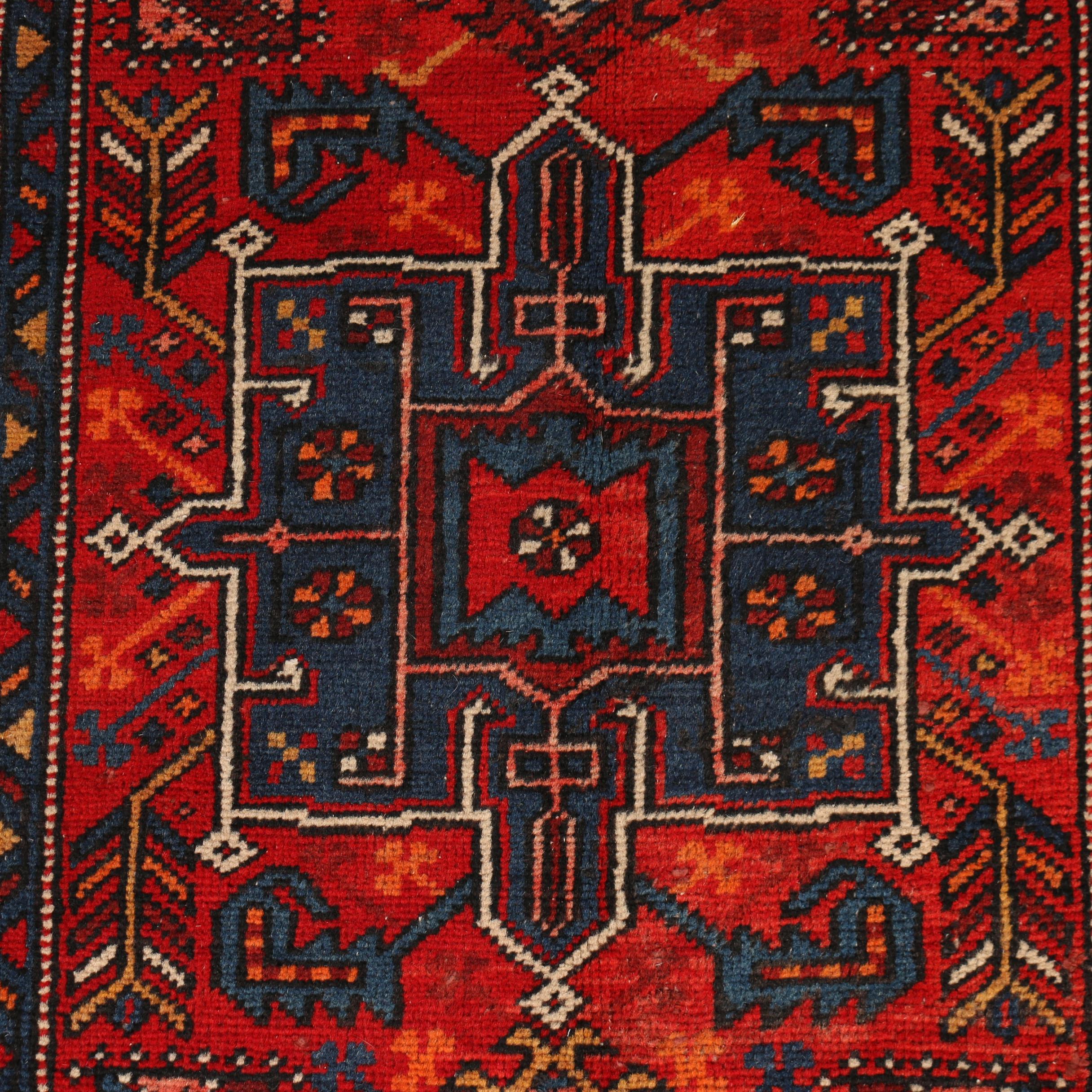 Hand-Knotted Persian Lamberan Wool Runner