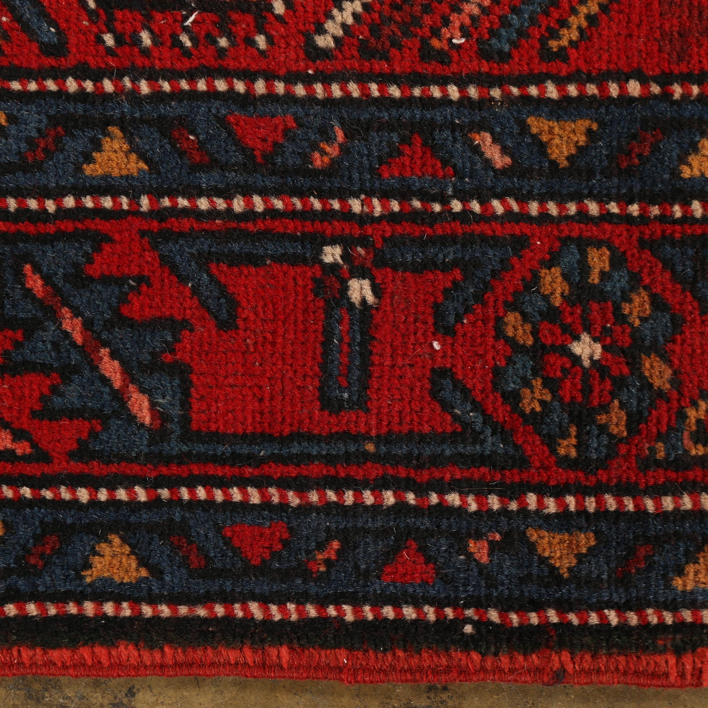 Hand-Knotted Persian Lamberan Wool Runner