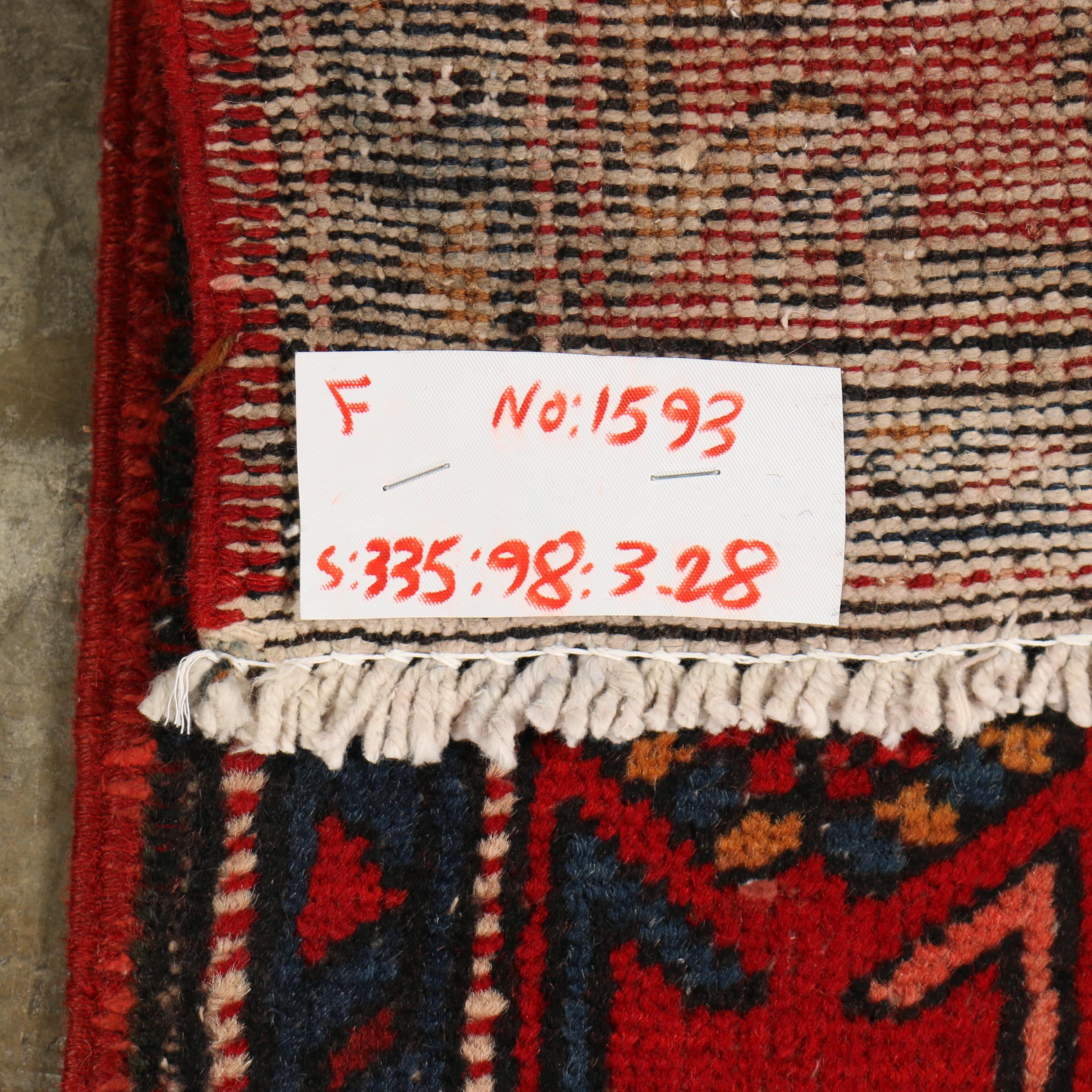 Hand-Knotted Persian Lamberan Wool Runner