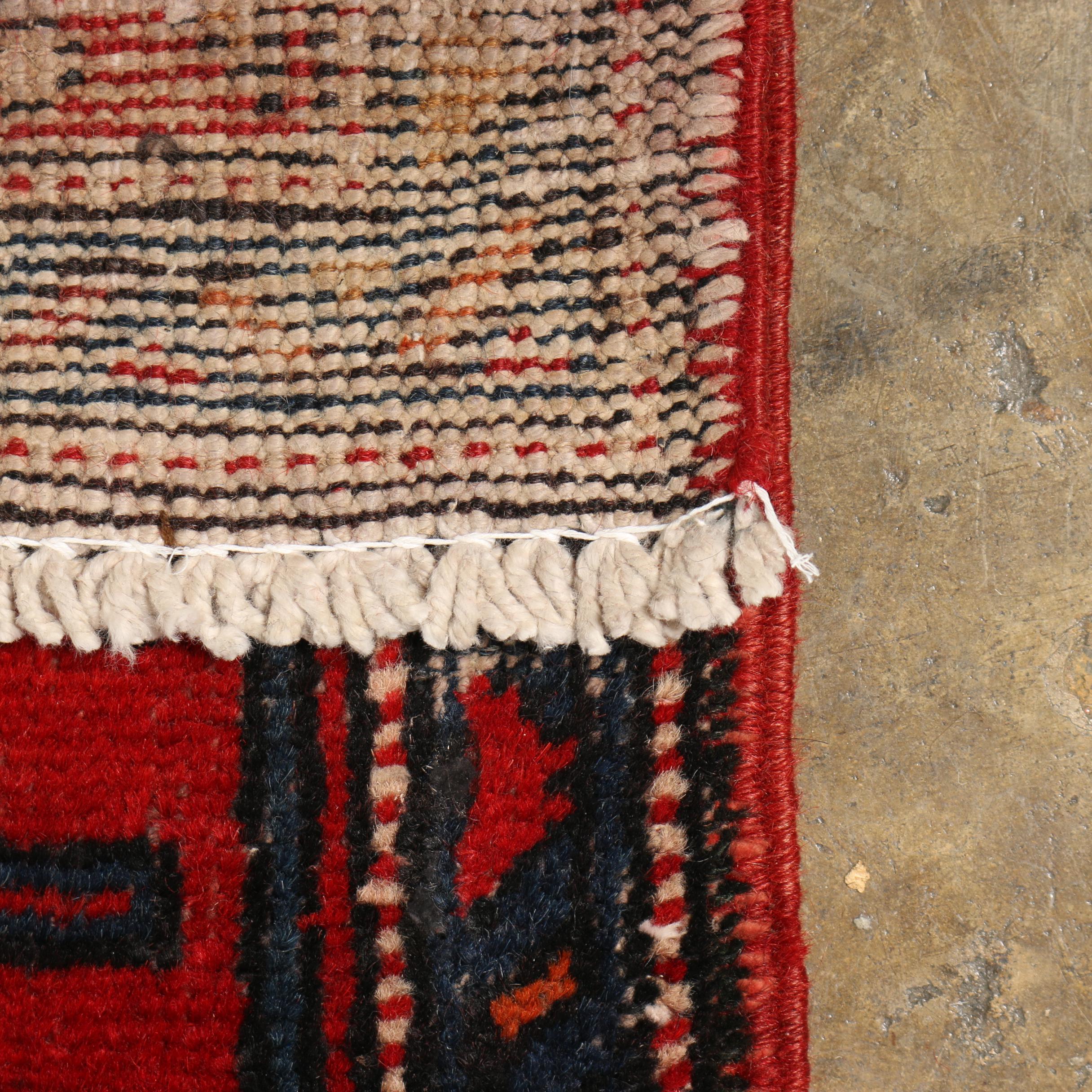 Hand-Knotted Persian Lamberan Wool Runner