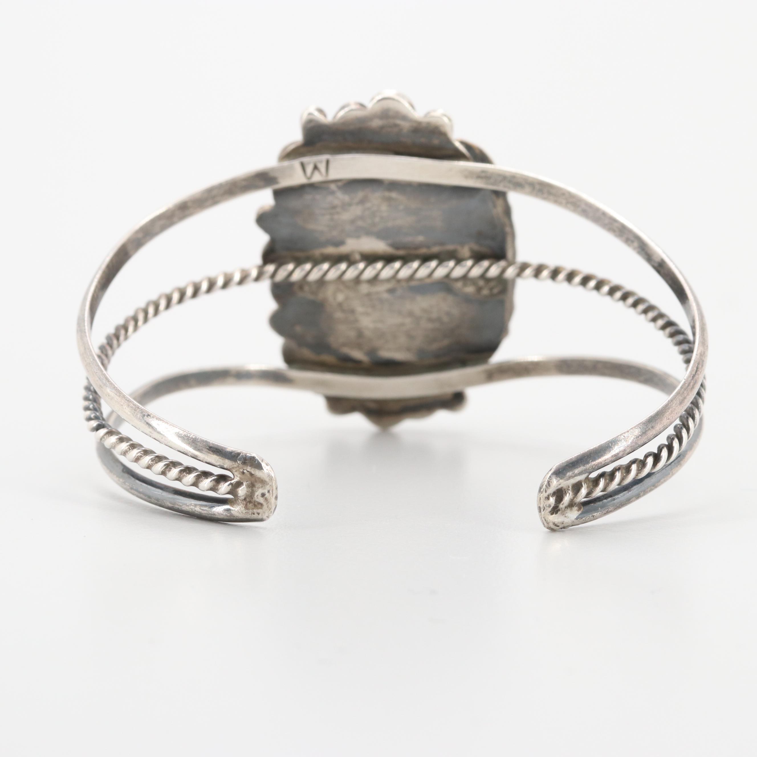 Southwestern Sterling Silver Turquoise Bracelet