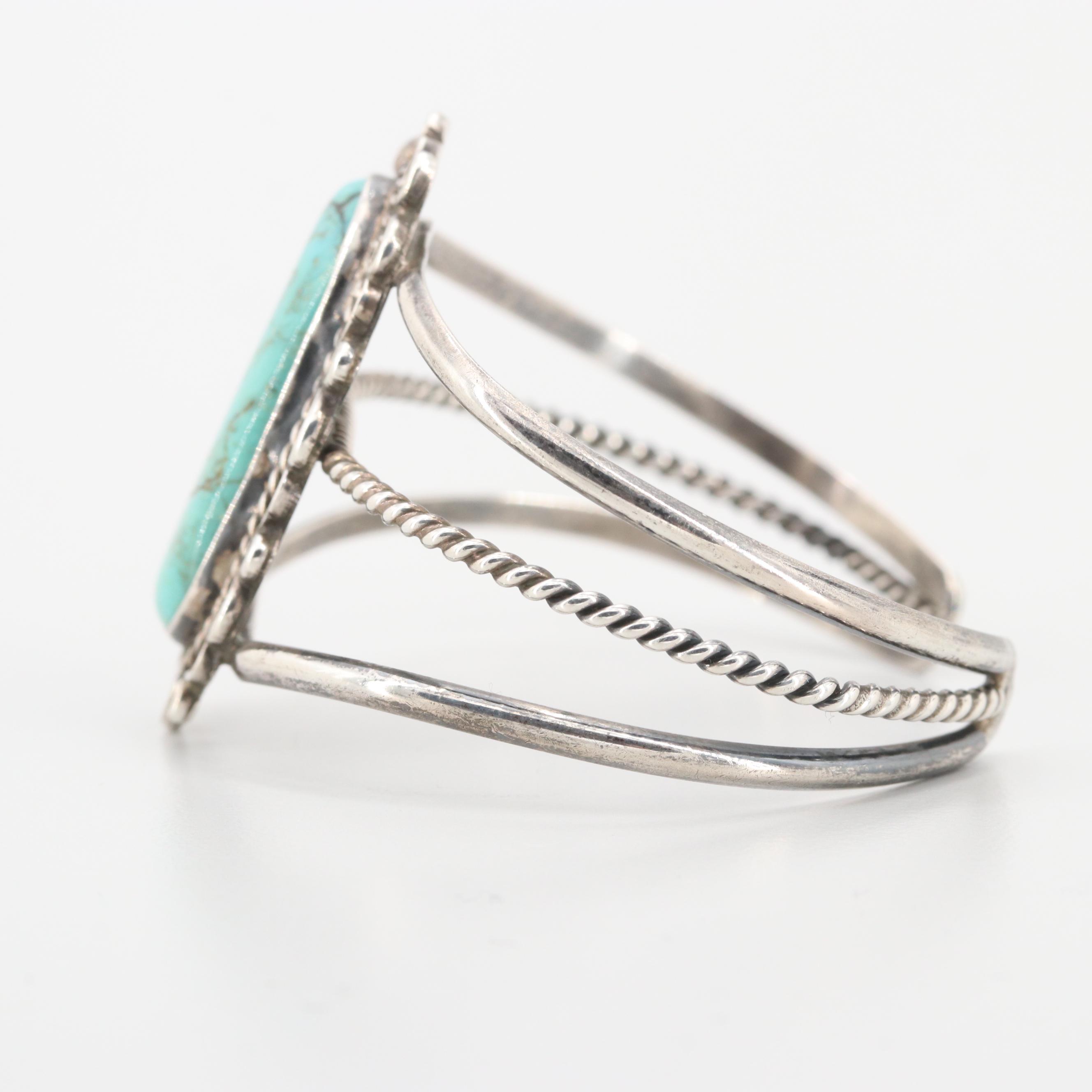 Southwestern Sterling Silver Turquoise Bracelet