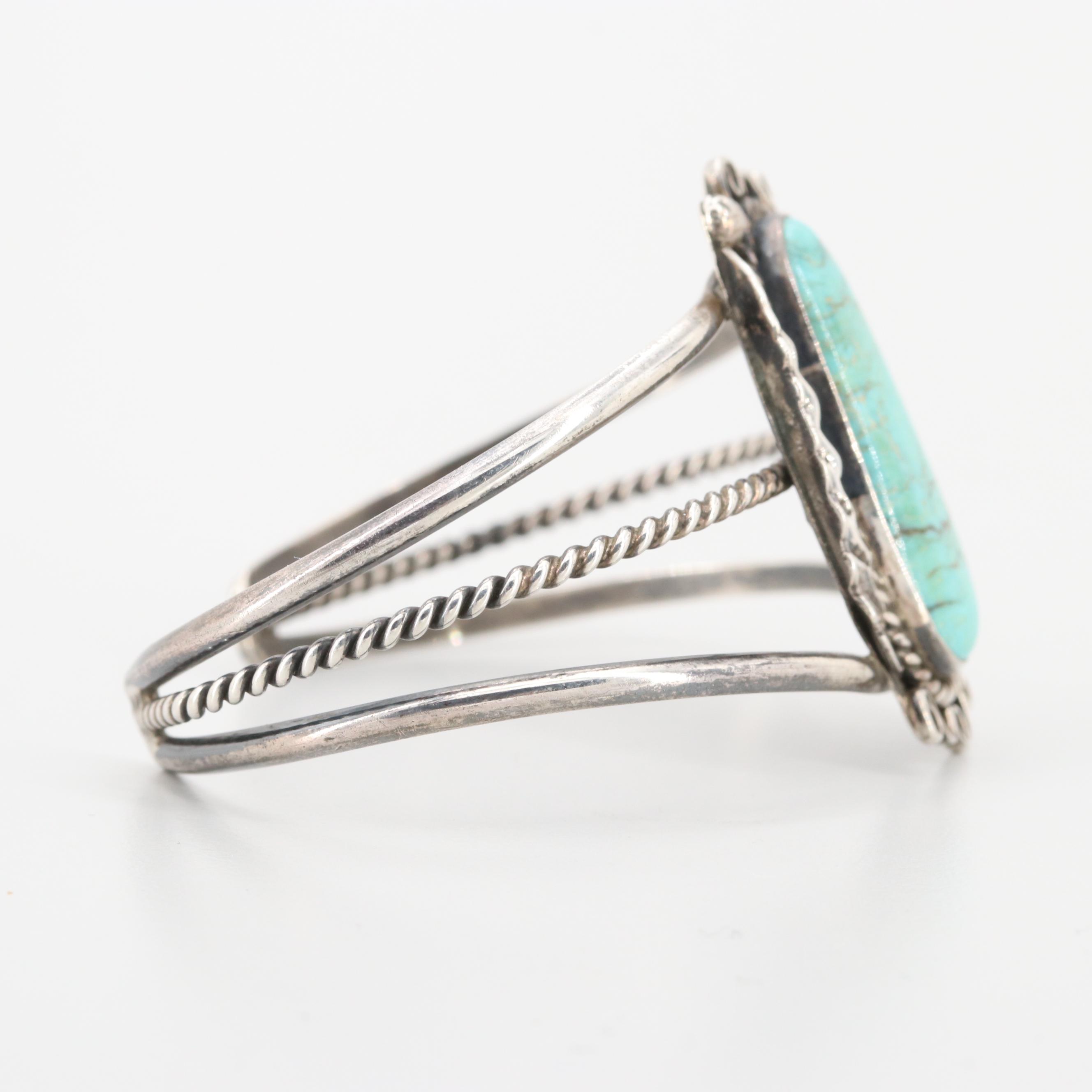 Southwestern Sterling Silver Turquoise Bracelet