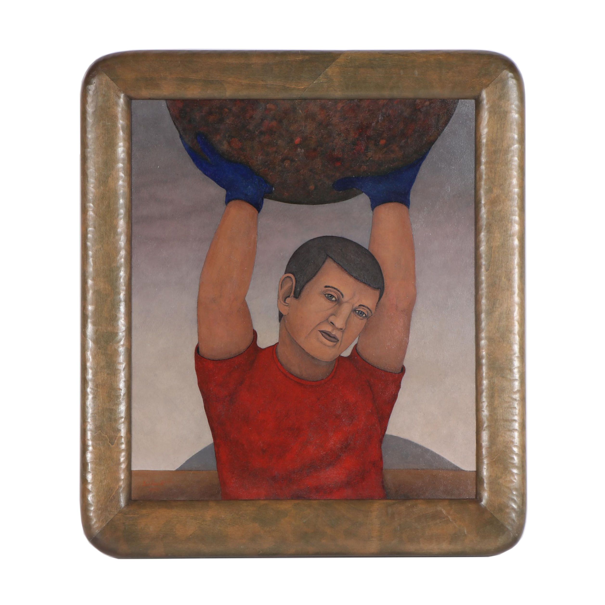 David Airhart Acrylic Painting "Blue Gloves #4"