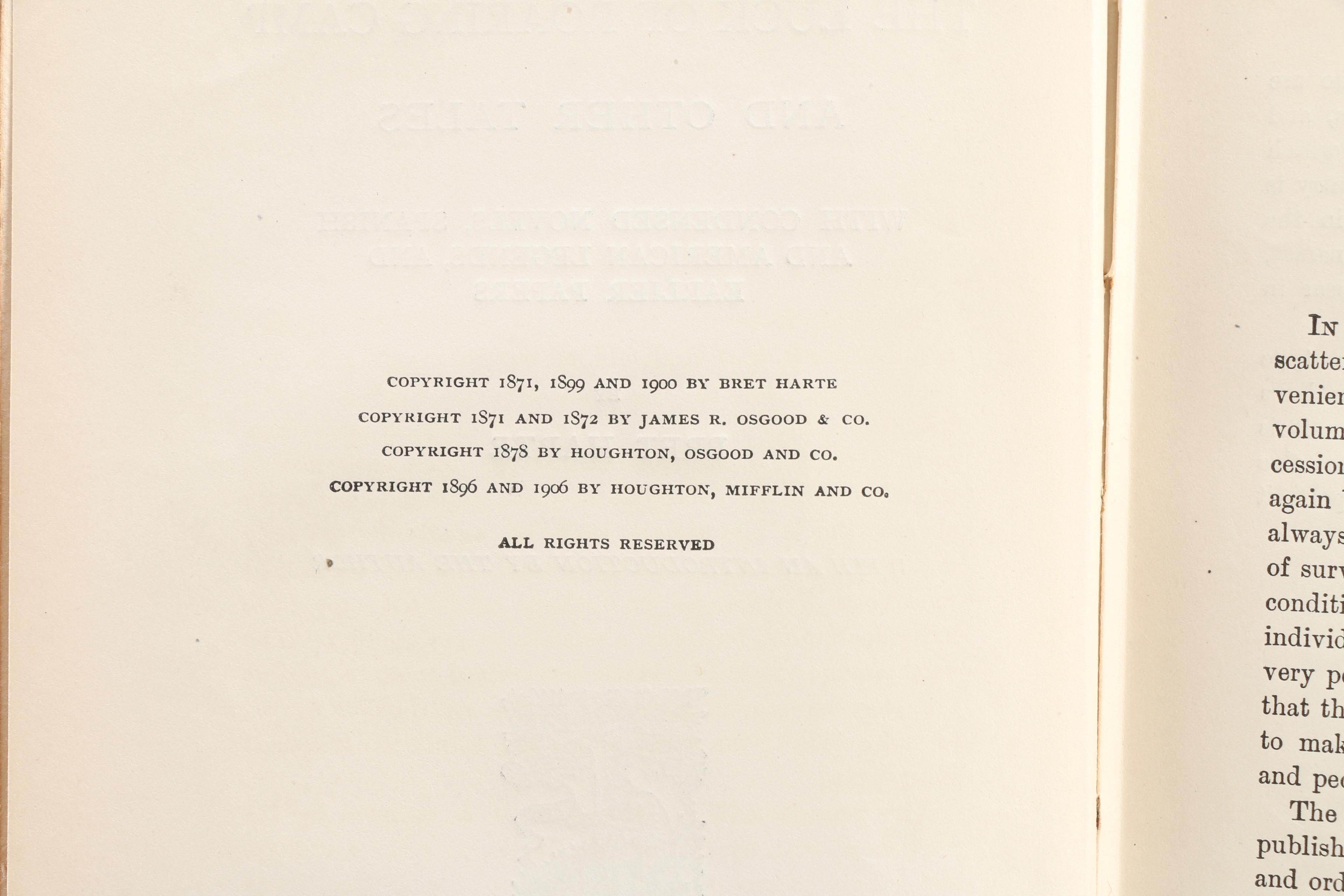 Complete "The Writings of Bret Harte" Standard Library Edition Book Set, 1910s