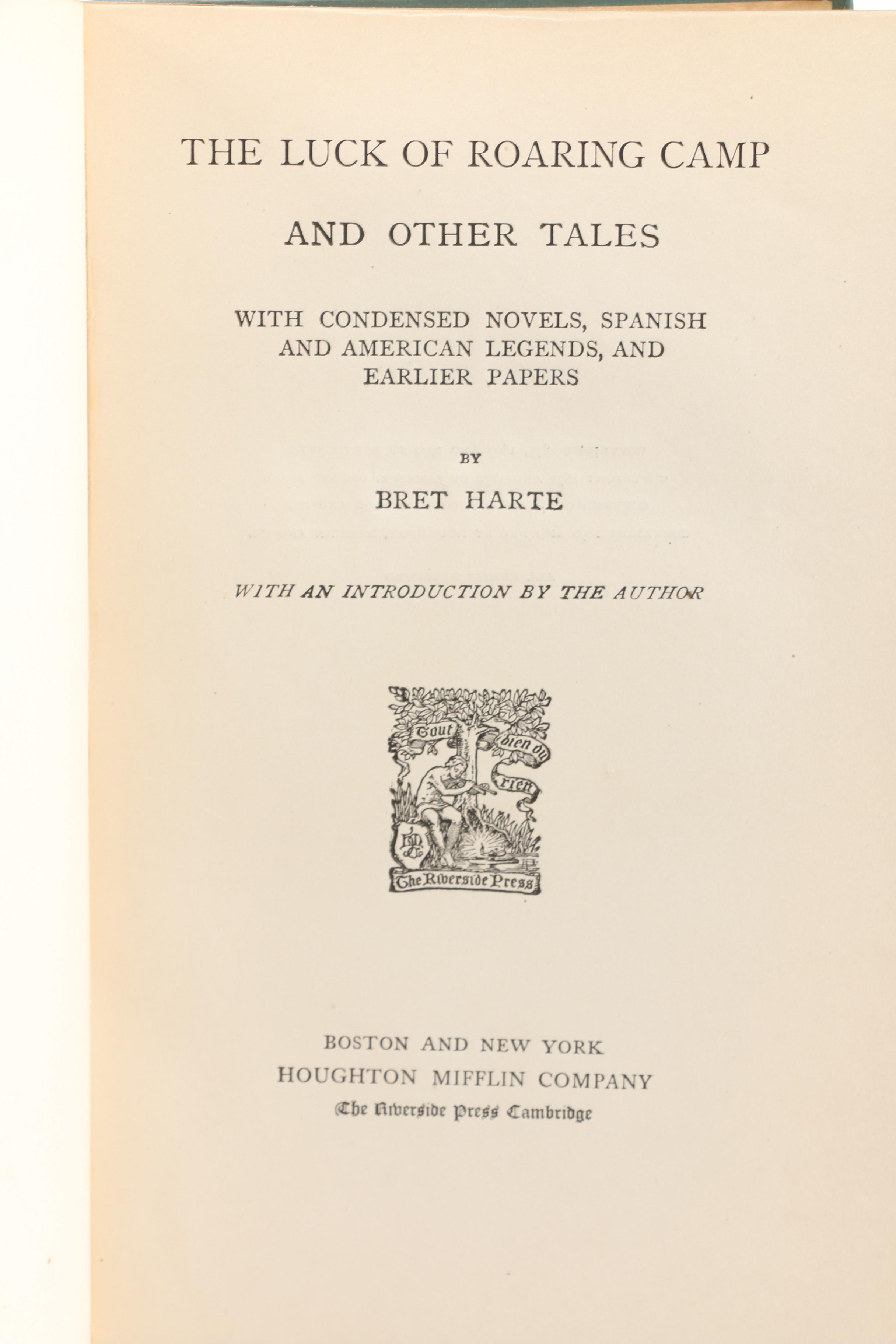 Complete "The Writings of Bret Harte" Standard Library Edition Book Set, 1910s