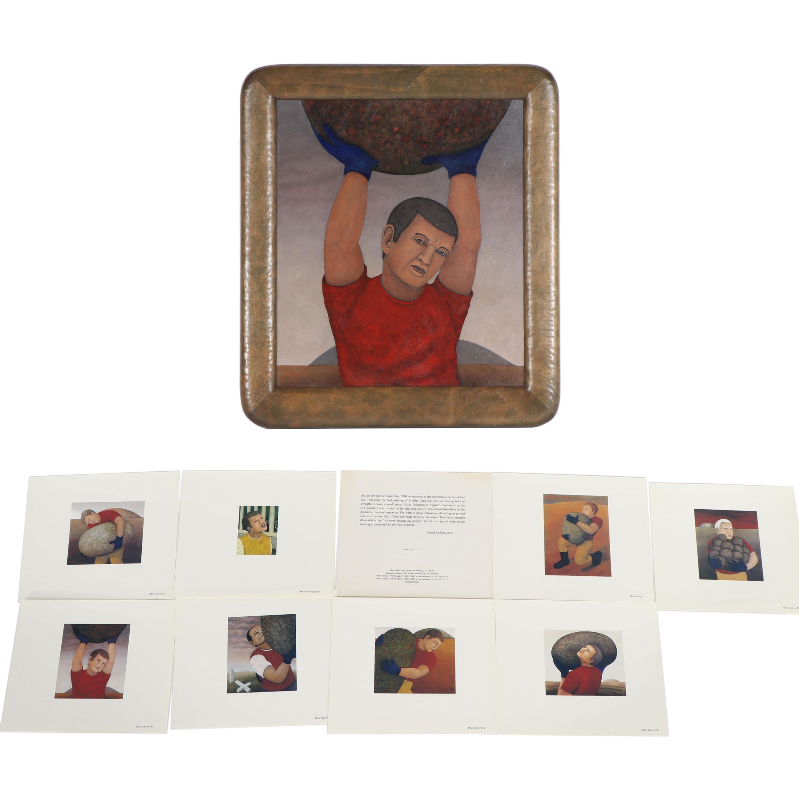 David Airhart Acrylic Painting "Blue Gloves #4"