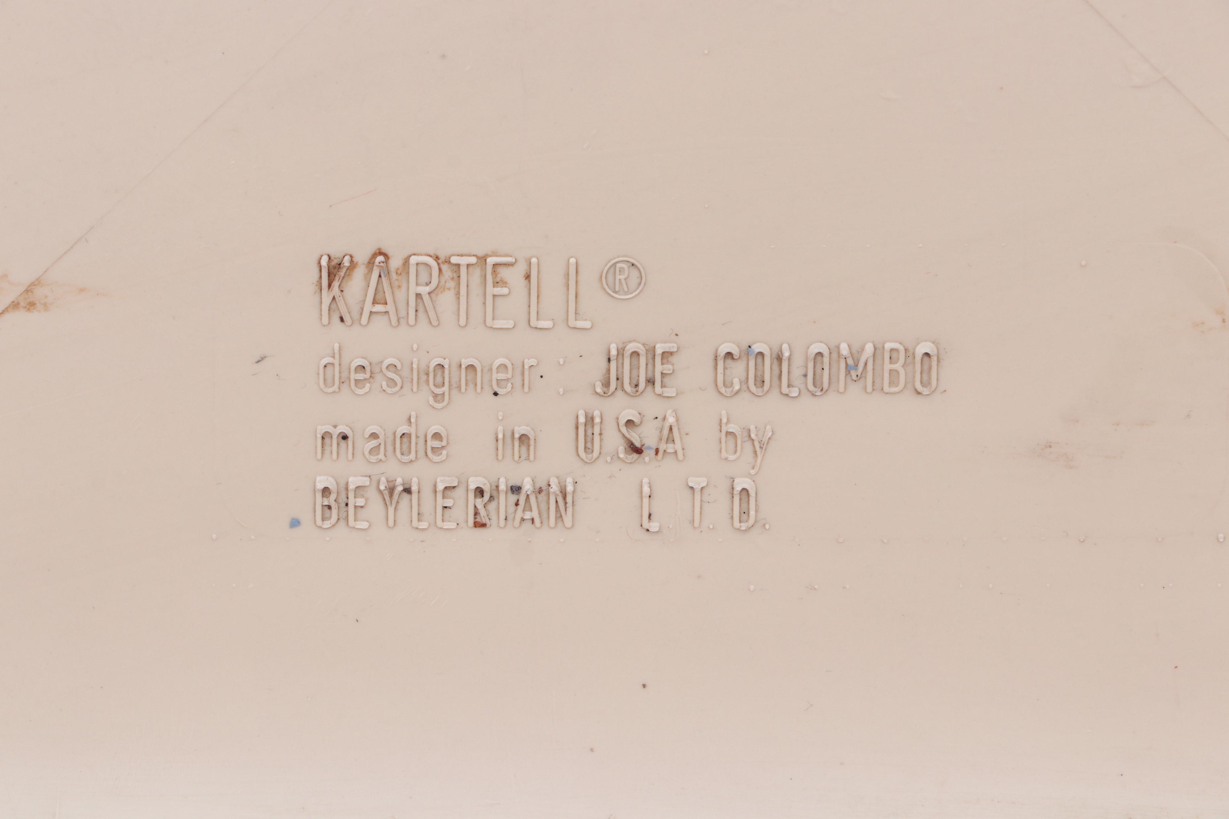 Mid-Century Modern Kartell Molded Chair by Designer Joe Colombo