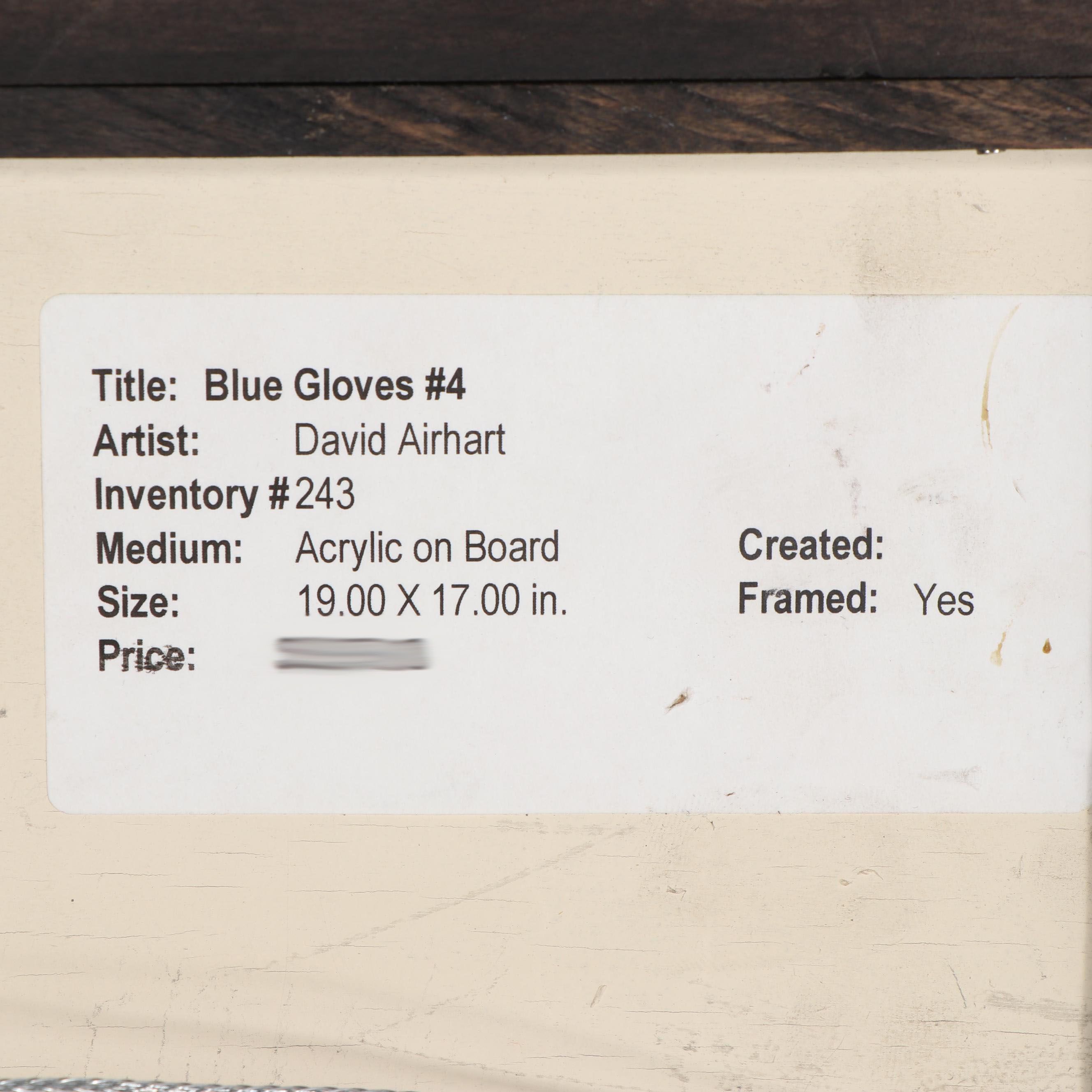 David Airhart Acrylic Painting "Blue Gloves #4"