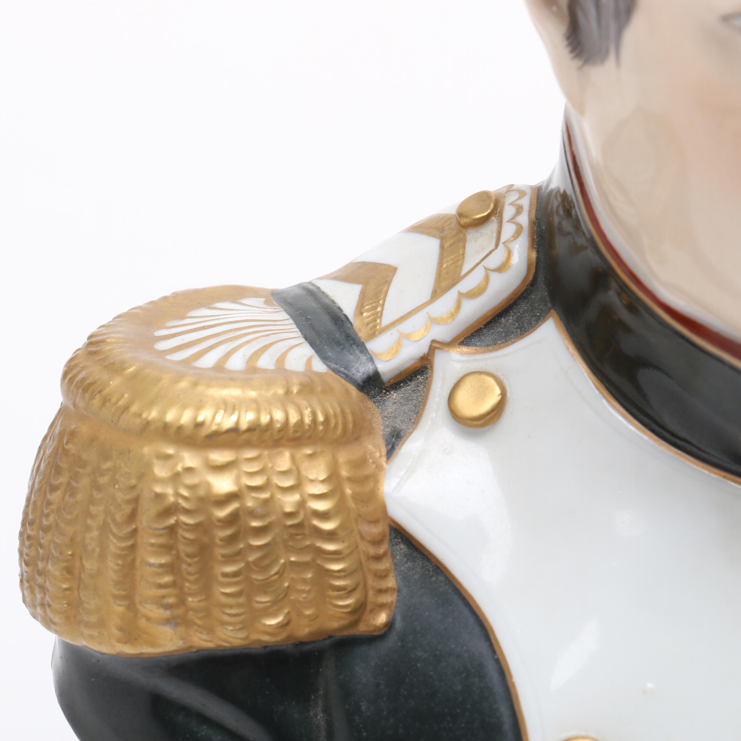 Ernst Bohn & Sohne Rudolstadt Porcelain Bust of Napoleon Bonaparte After Canova