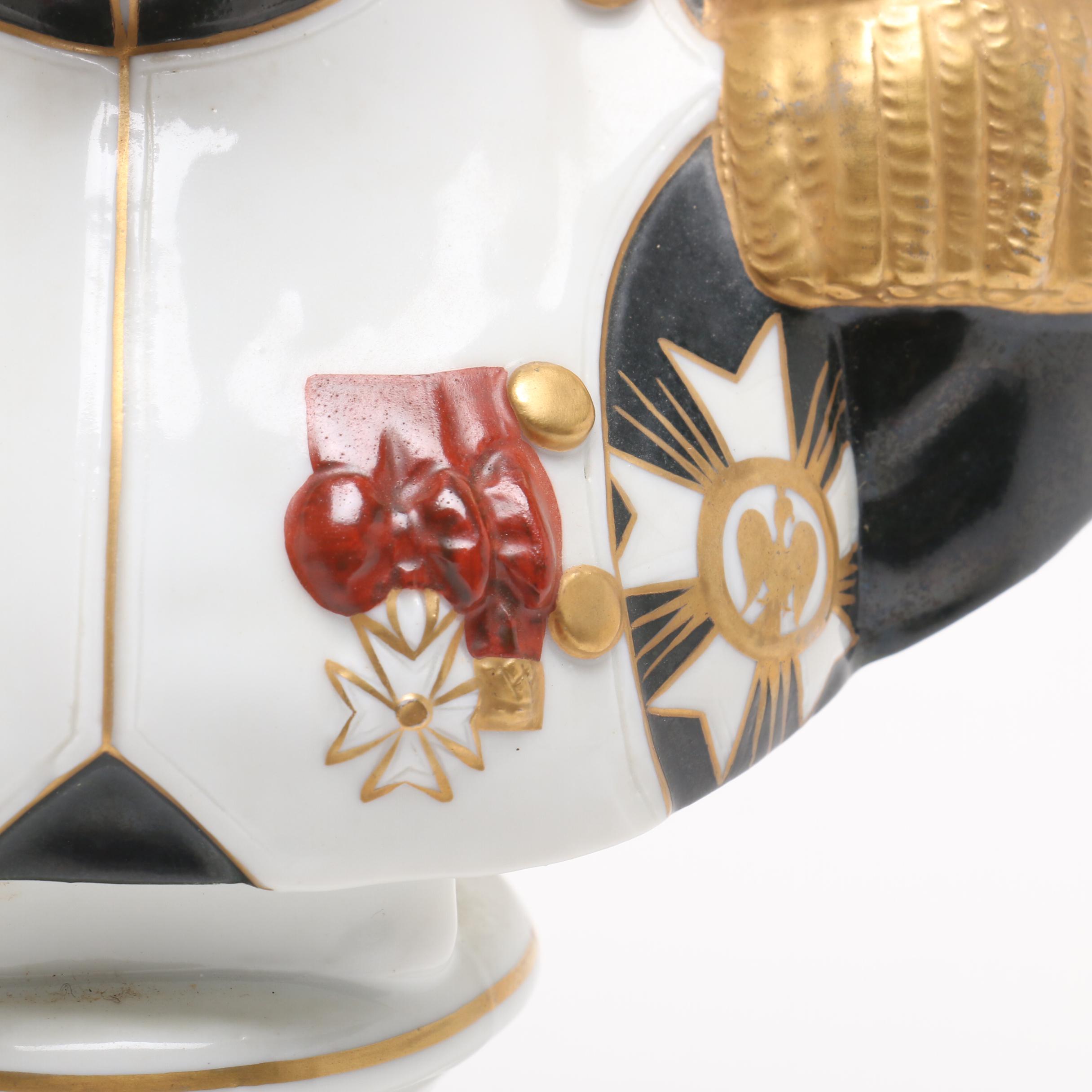 Ernst Bohn & Sohne Rudolstadt Porcelain Bust of Napoleon Bonaparte After Canova