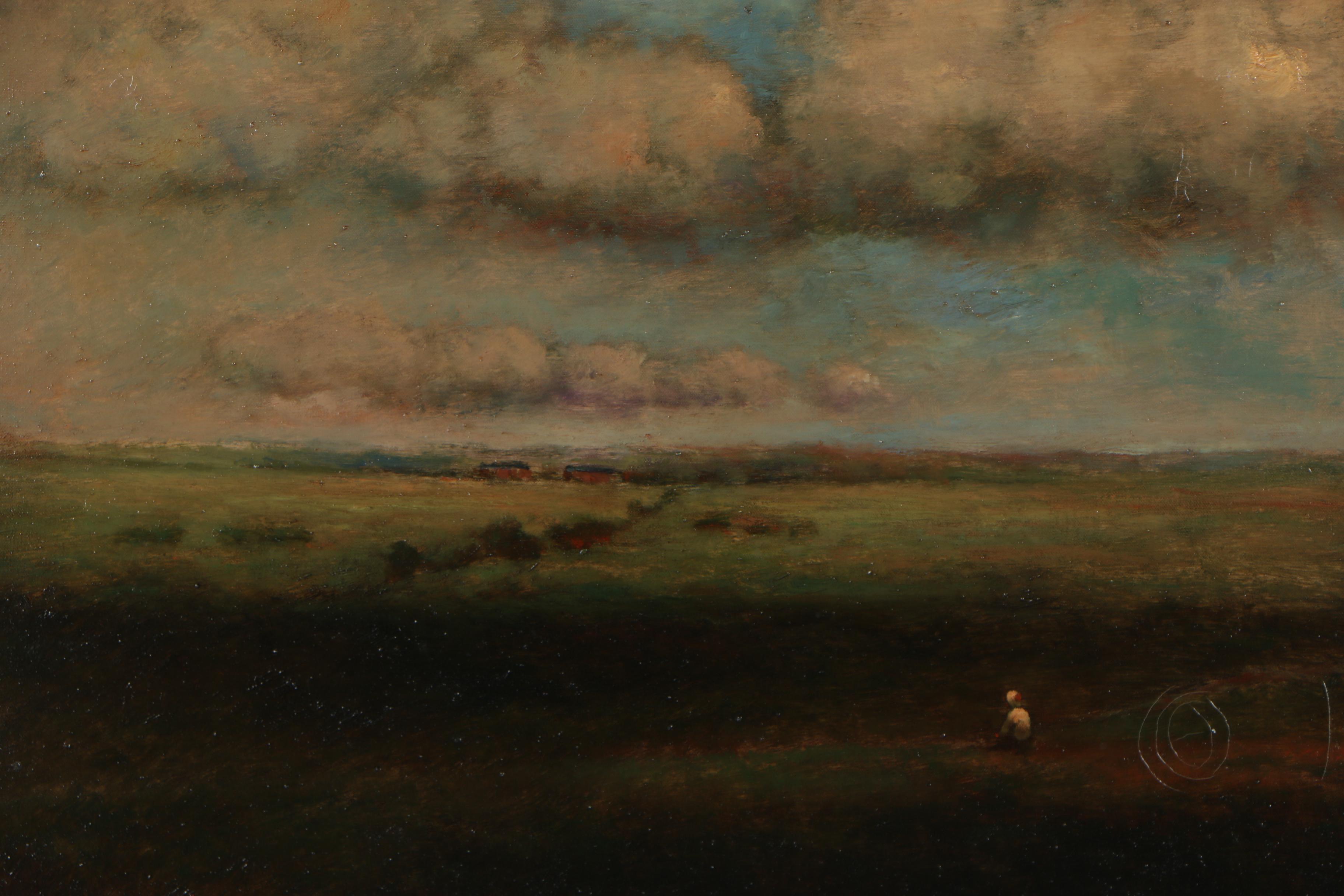 Early 20th Century Oil Painting of Tonalist Landscape