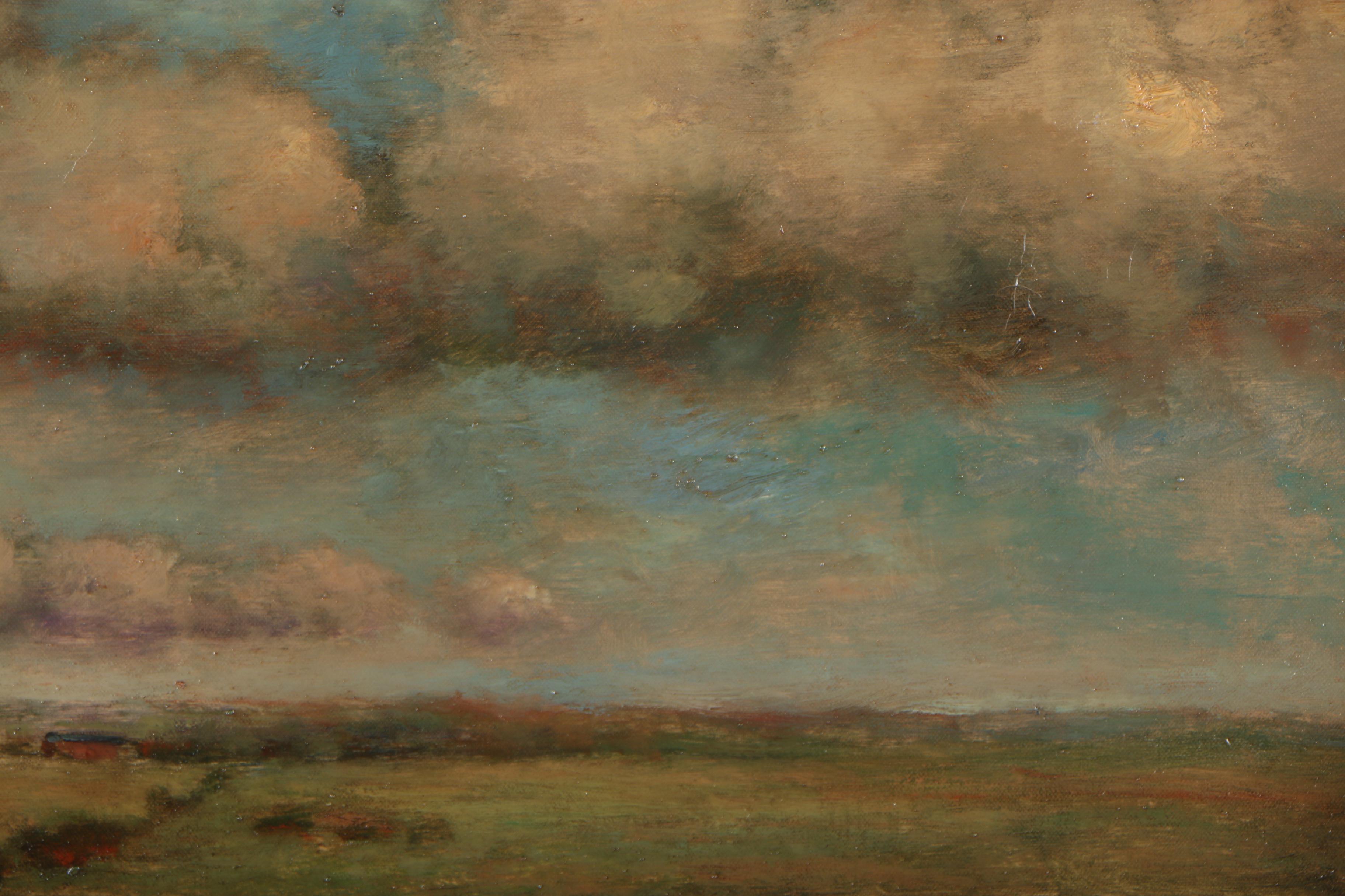 Early 20th Century Oil Painting of Tonalist Landscape