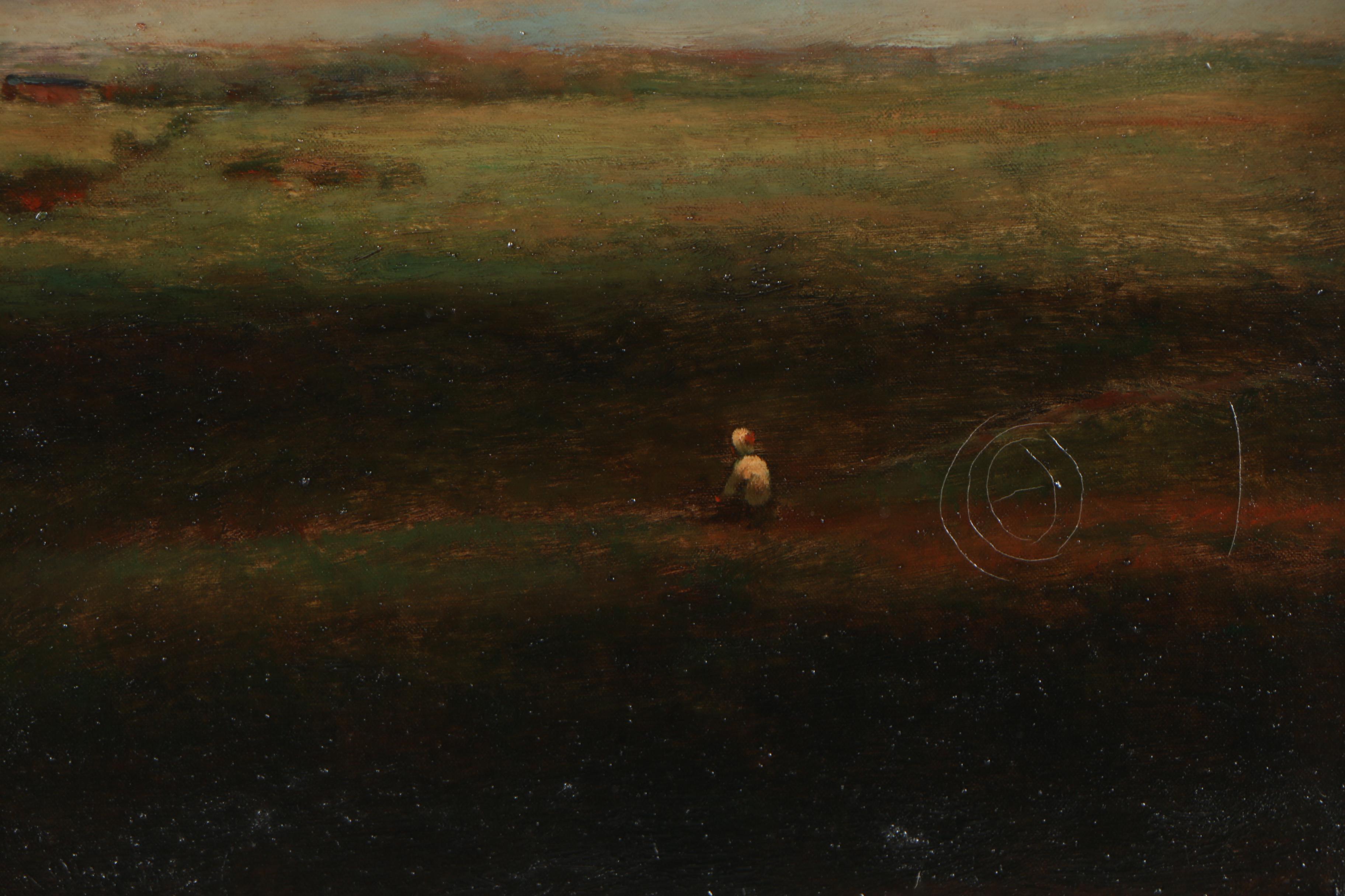 Early 20th Century Oil Painting of Tonalist Landscape