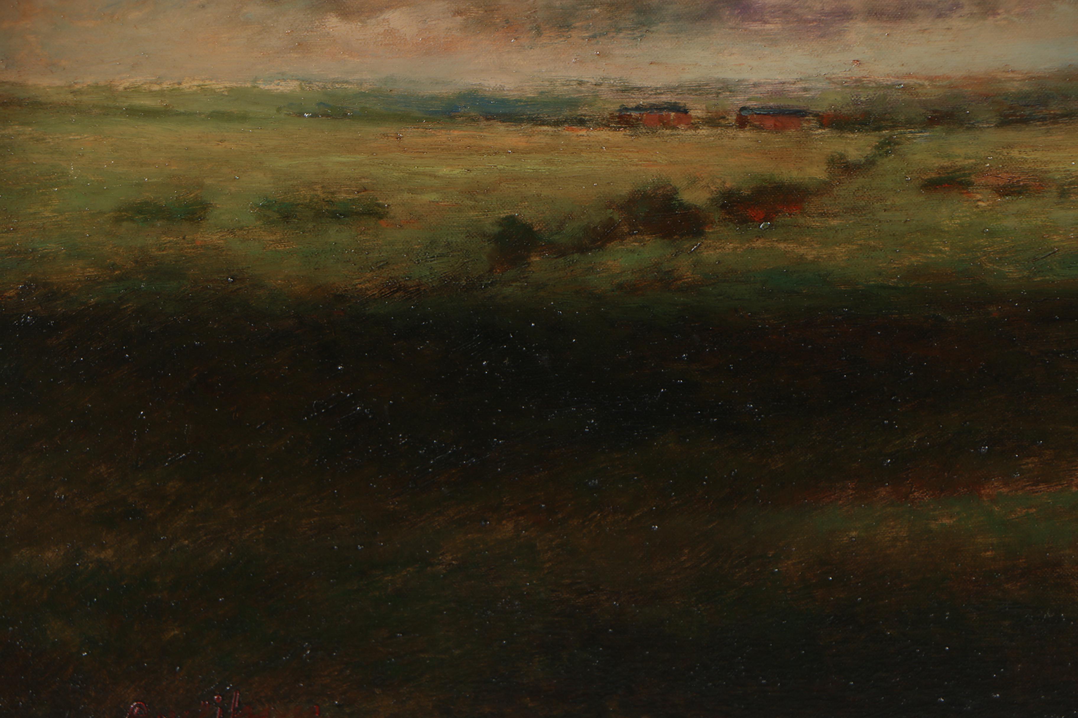 Early 20th Century Oil Painting of Tonalist Landscape