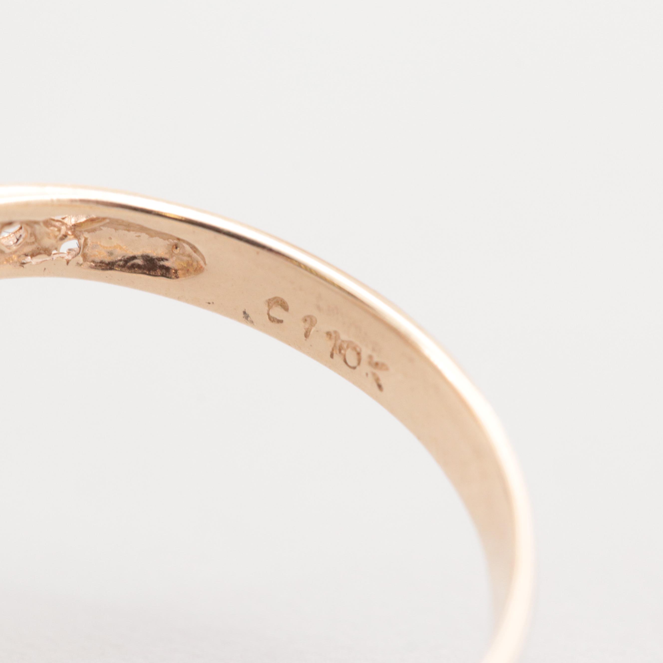 10K Yellow Gold Topaz and Multi-Gemstone Flower Ring