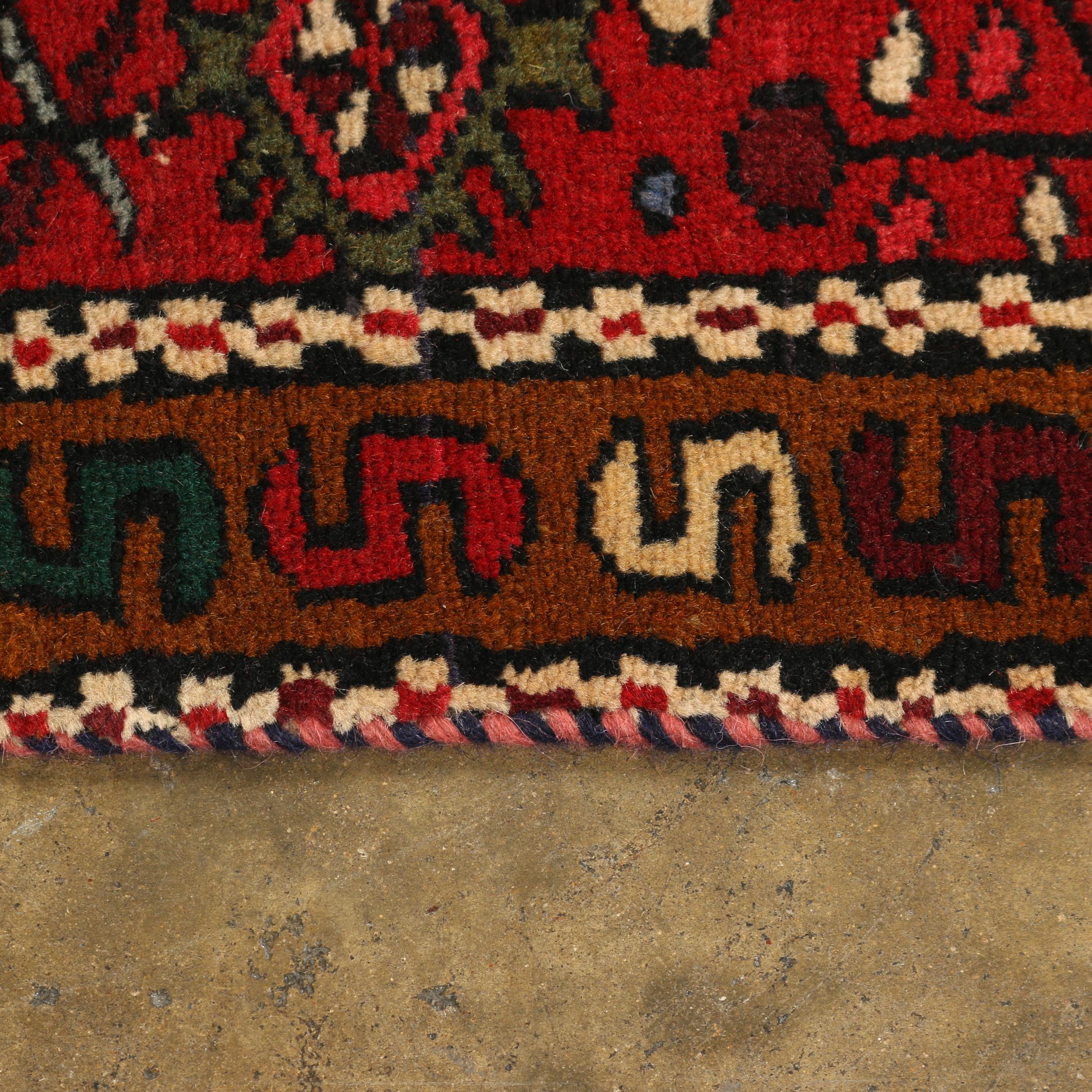 Hand-Knotted Persian Karaja Wool Palace Sized Runner