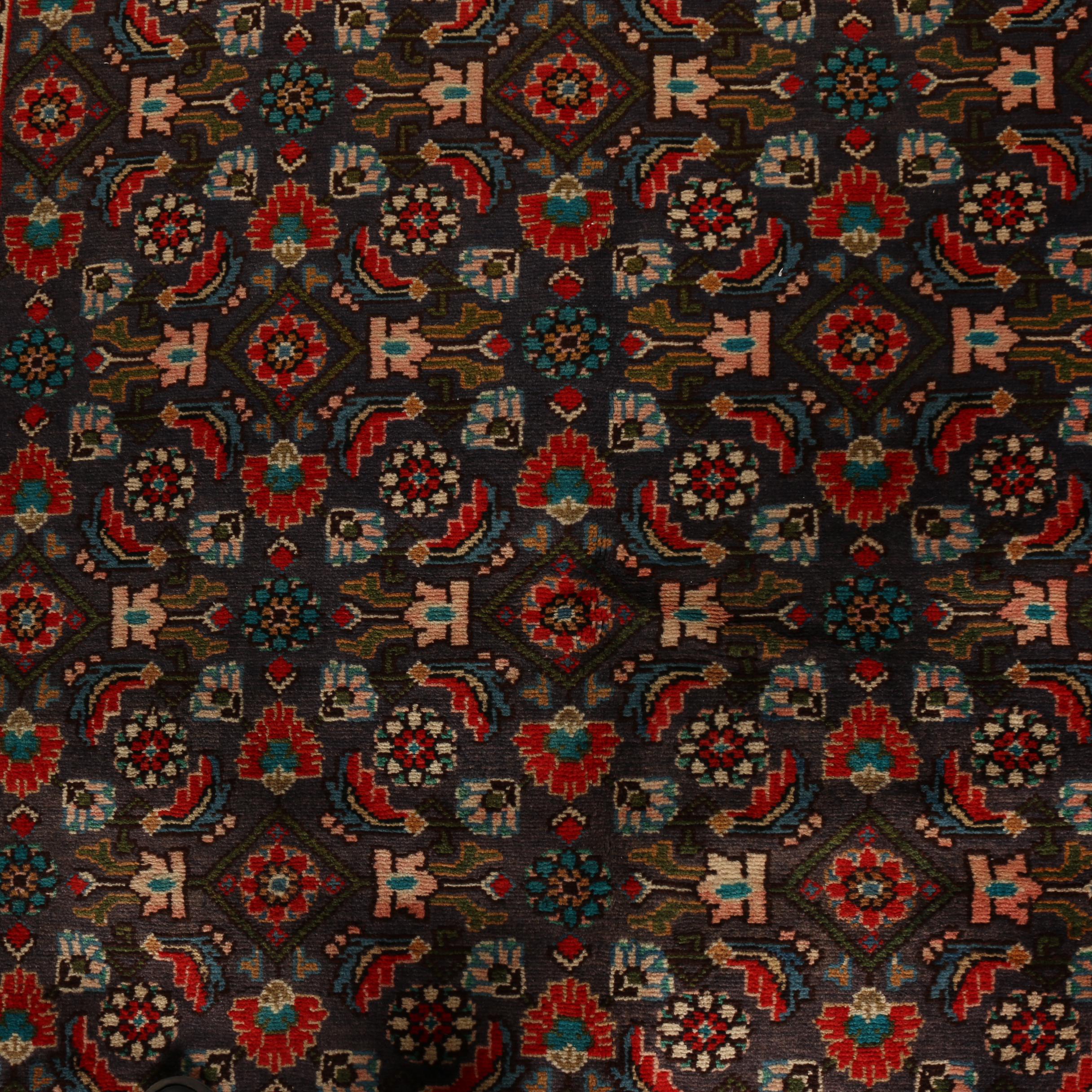 Hand-Knotted Persian Bijar Wool Carpet Runner