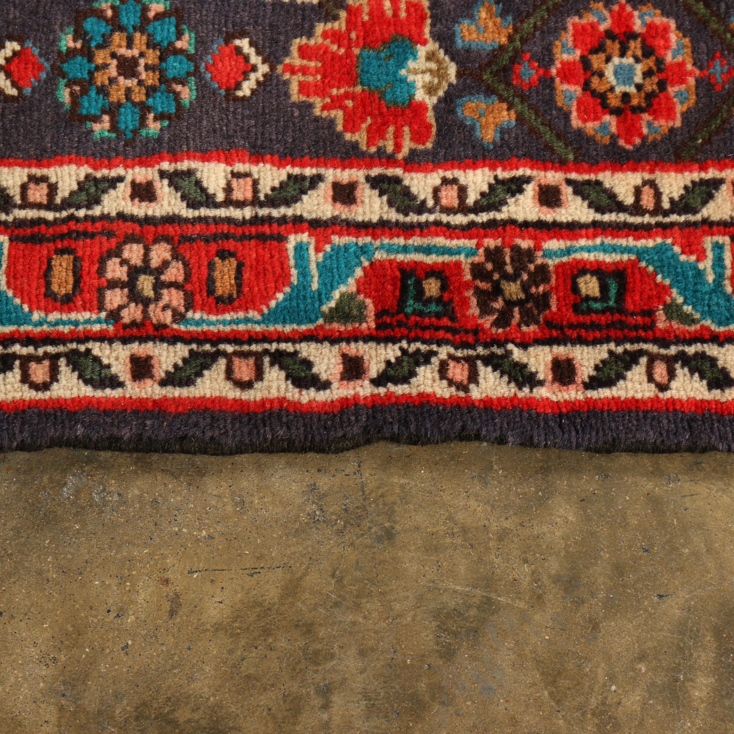 Hand-Knotted Persian Bijar Wool Carpet Runner