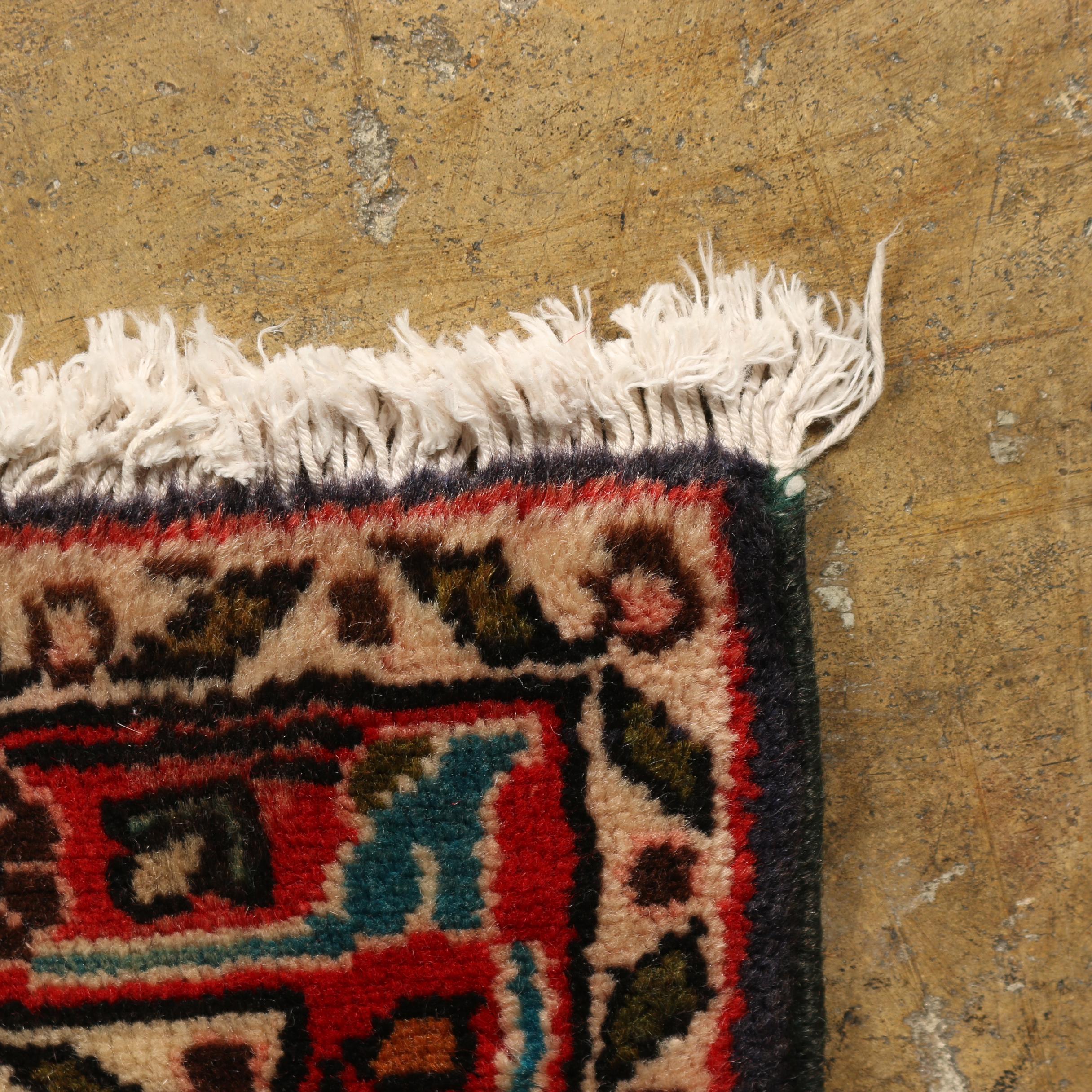 Hand-Knotted Persian Bijar Wool Carpet Runner