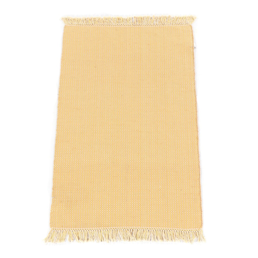 Handwoven Indian Natural and Dyed Jute Rug
