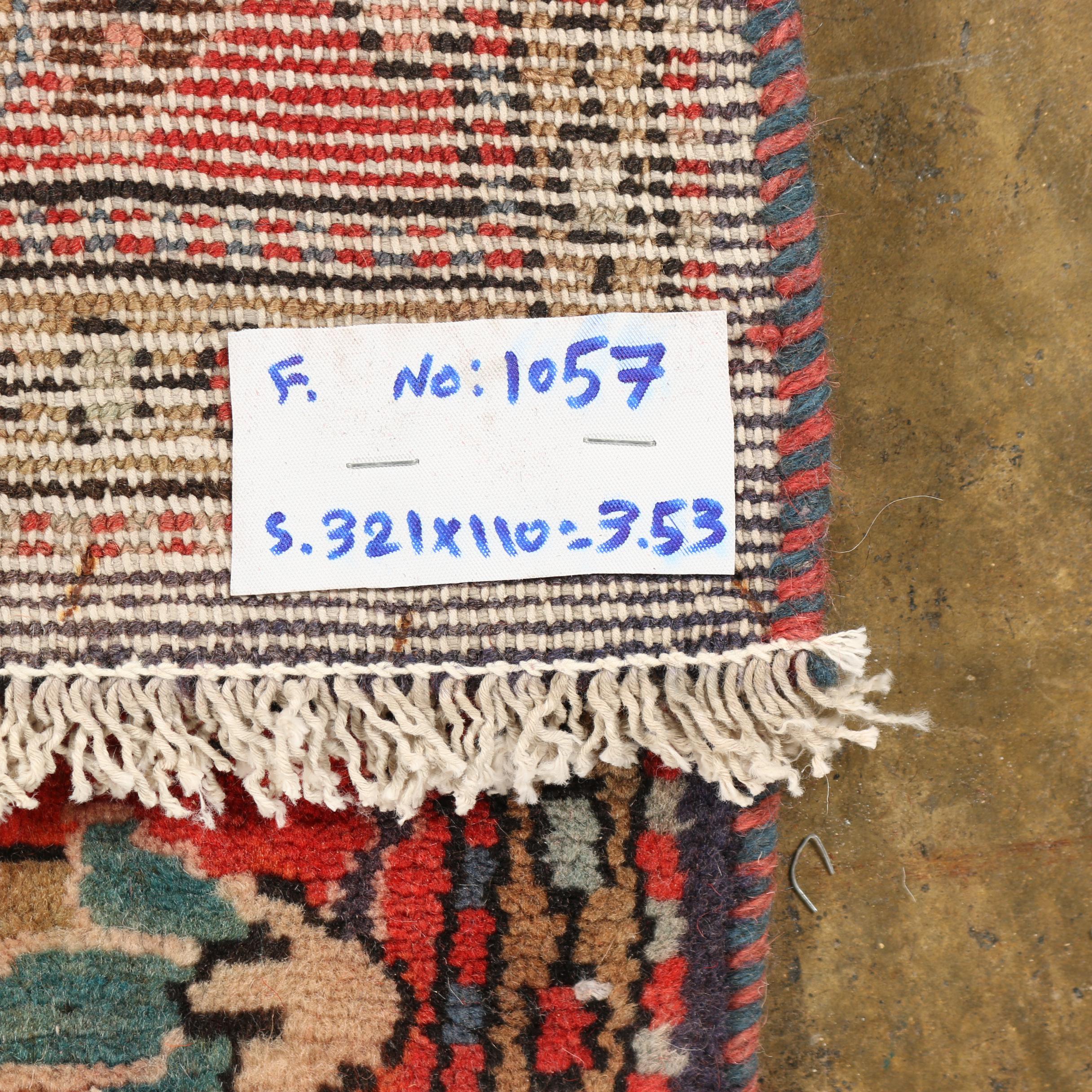 Hand-Knotted Persian Wool Carpet Runner