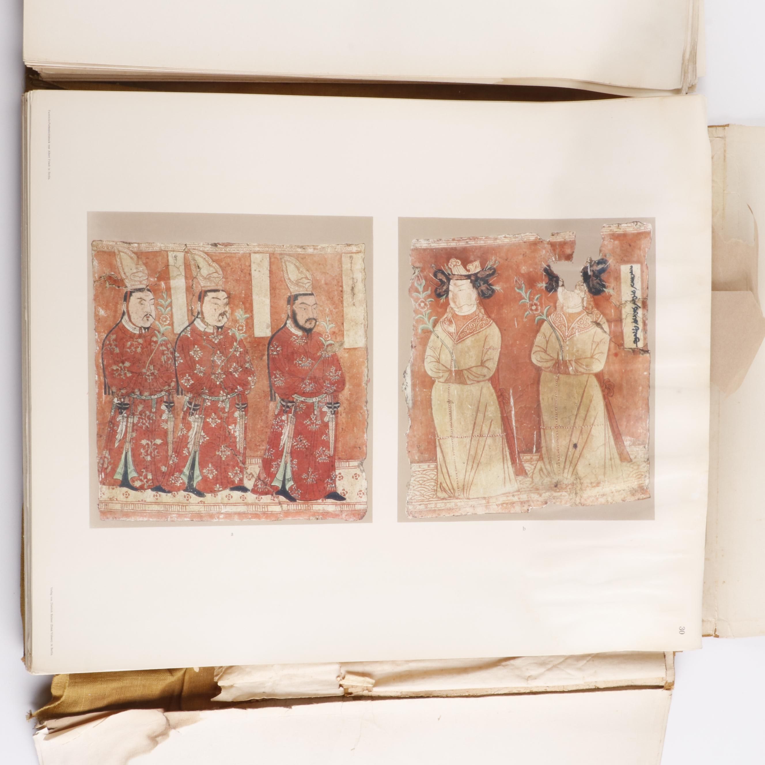 "Chotscho" Gaochang China Archaeological Folio Book in German, 1913