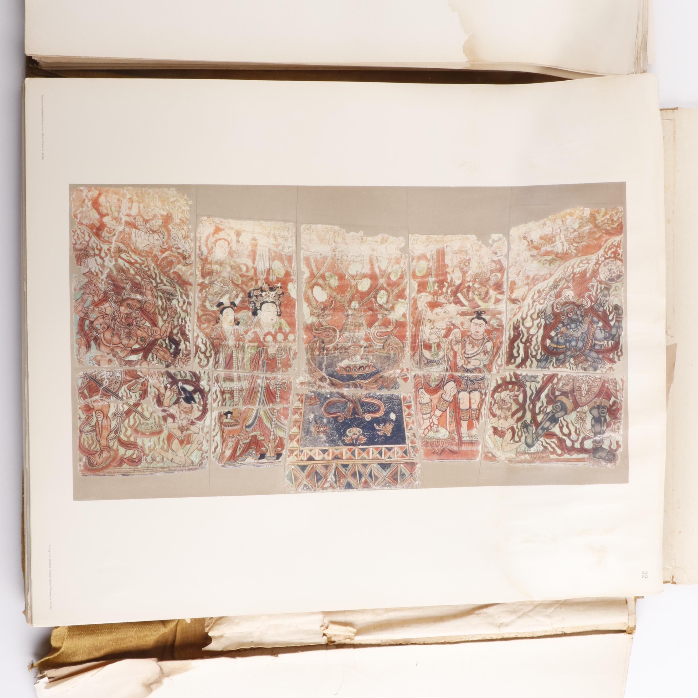 "Chotscho" Gaochang China Archaeological Folio Book in German, 1913